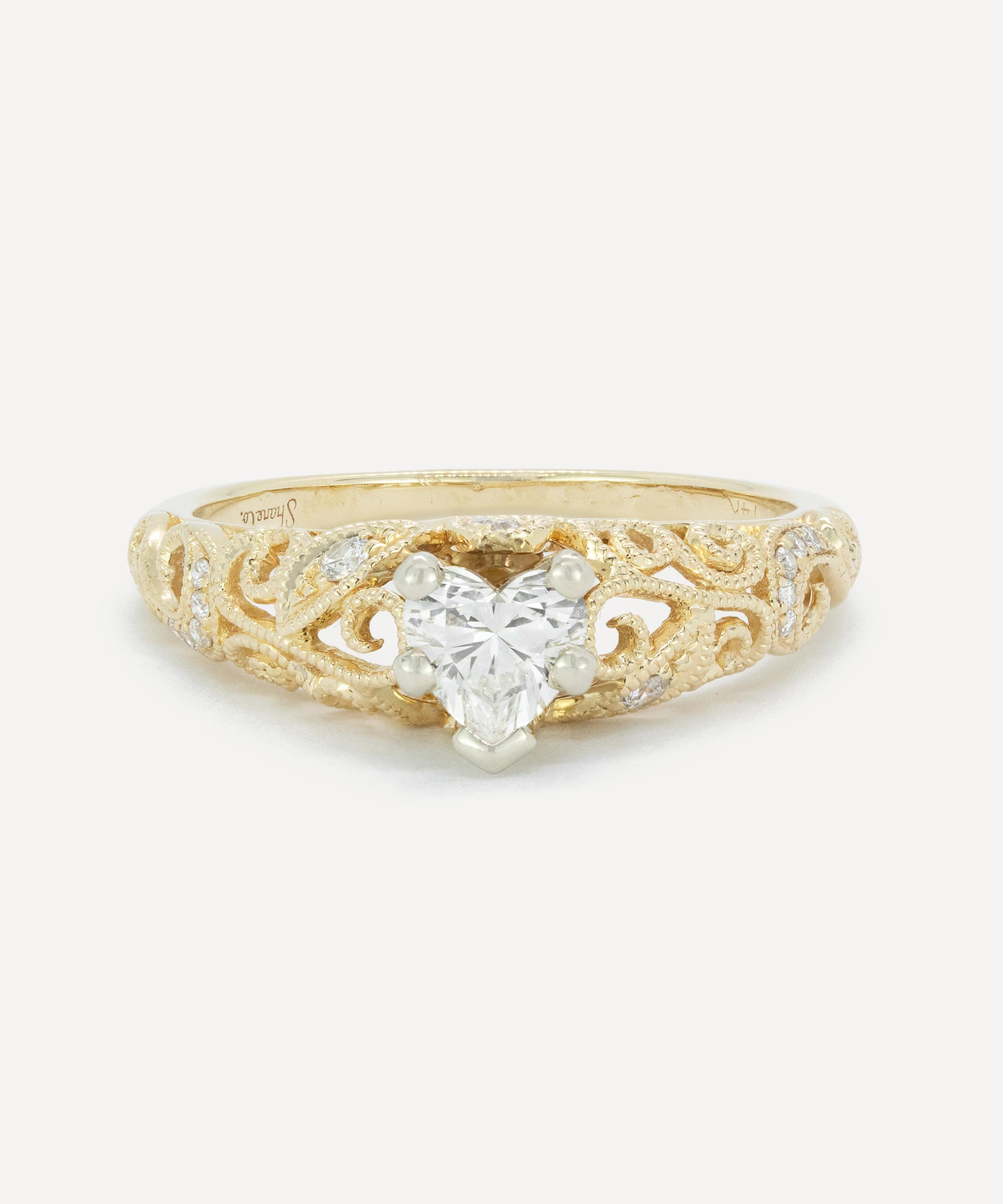 Kojis 14ct Gold Heart Cut Diamond Ring