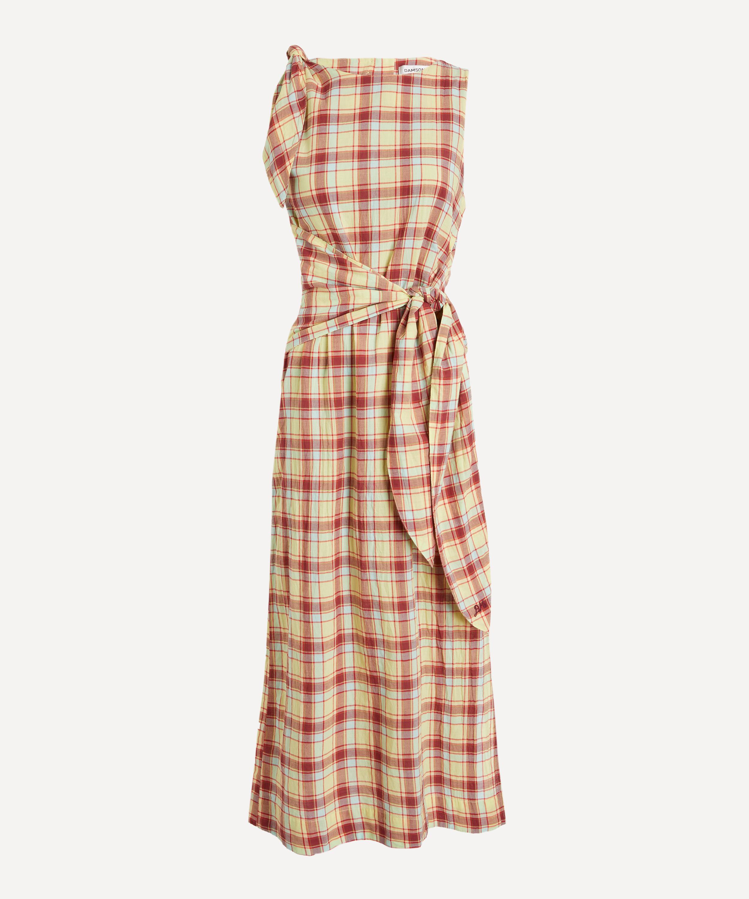 Damson Madder Women's Estelle Checked Midi Dress In Green