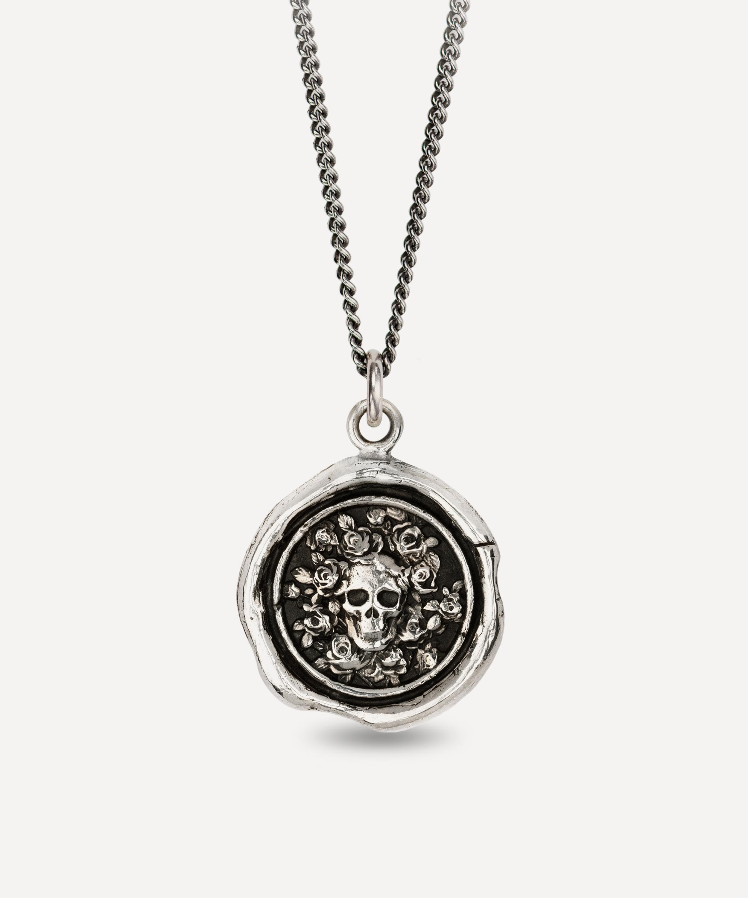 Pyrrha Sterling Silver Live Every Moment Pendant Necklace In Pattern