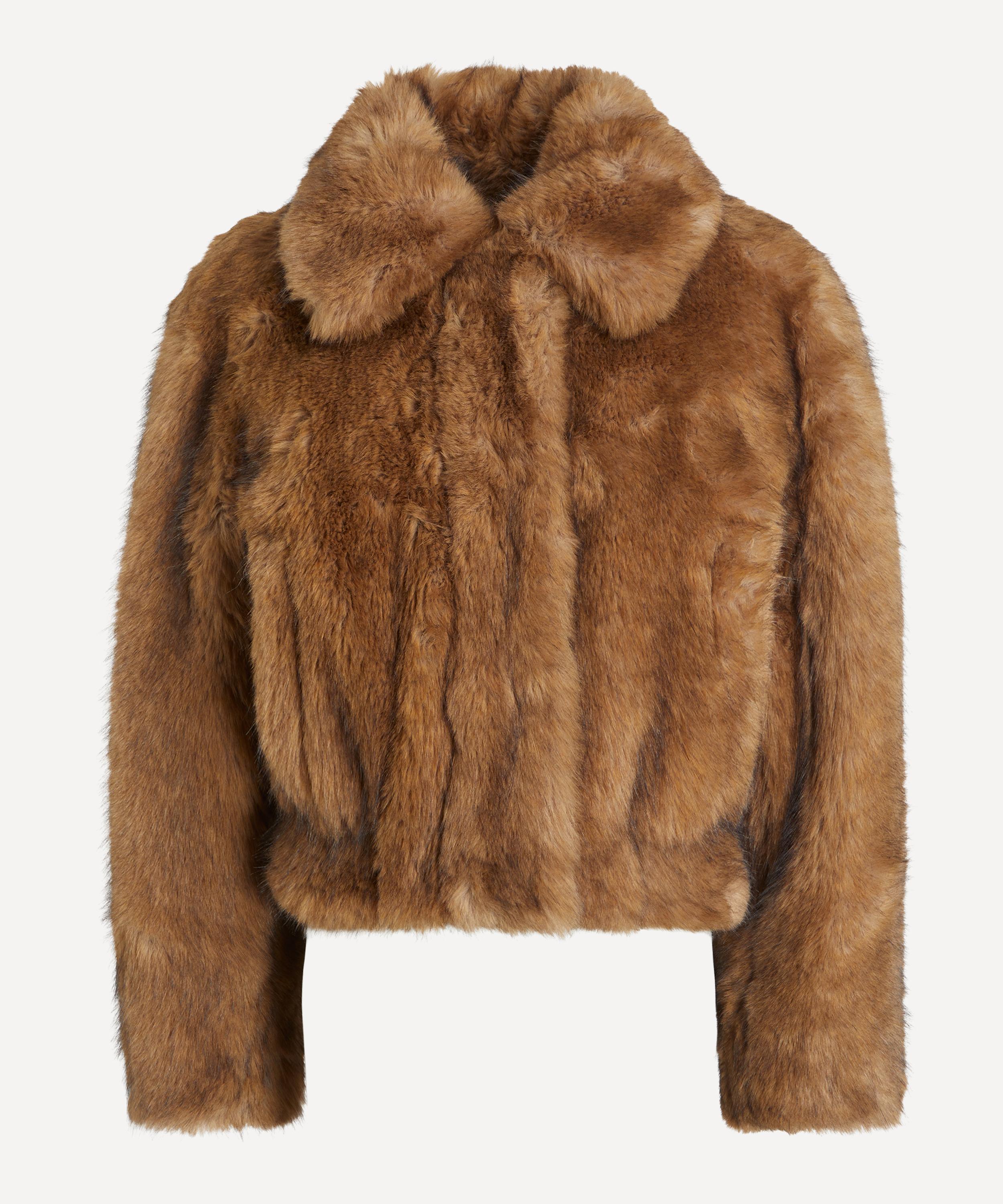 Stand Studio Women's Lena Short Faux-fur Jacket In Brown