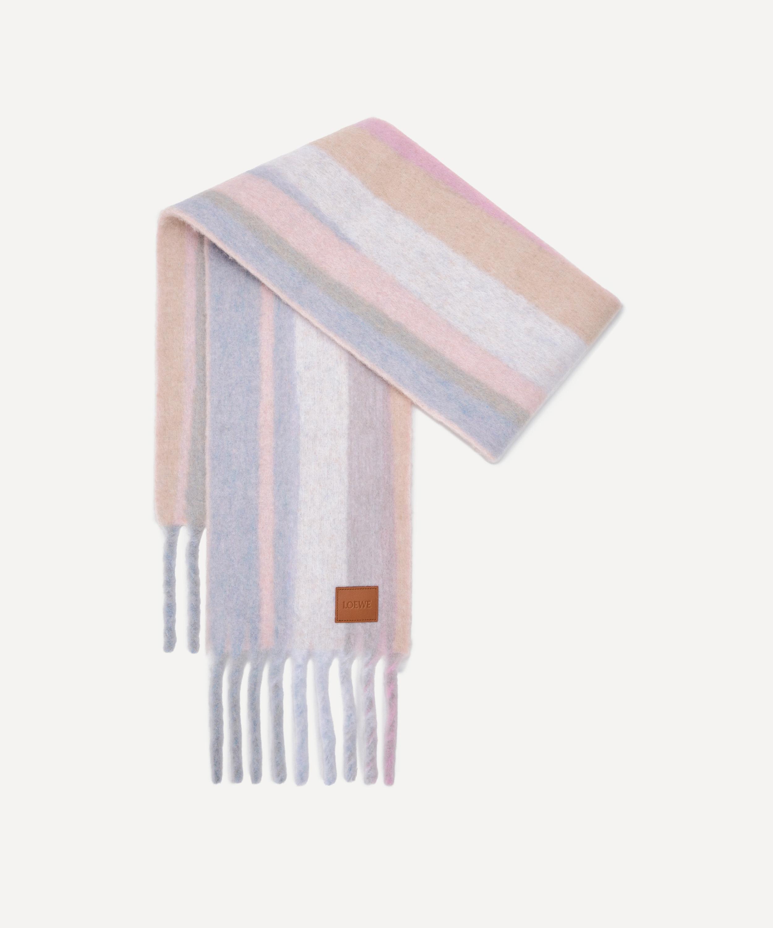 Loewe Women's Wool-alpaca Scarf In Blue