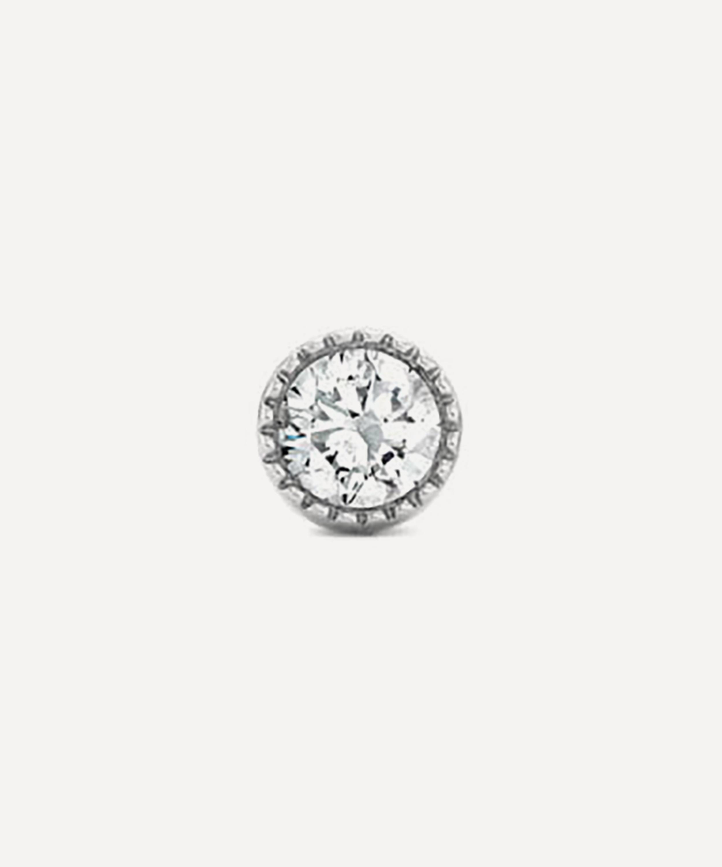 Dinny Hall 9ct White Gold Solitaire Lab Grown Diamond Single Stud Earring