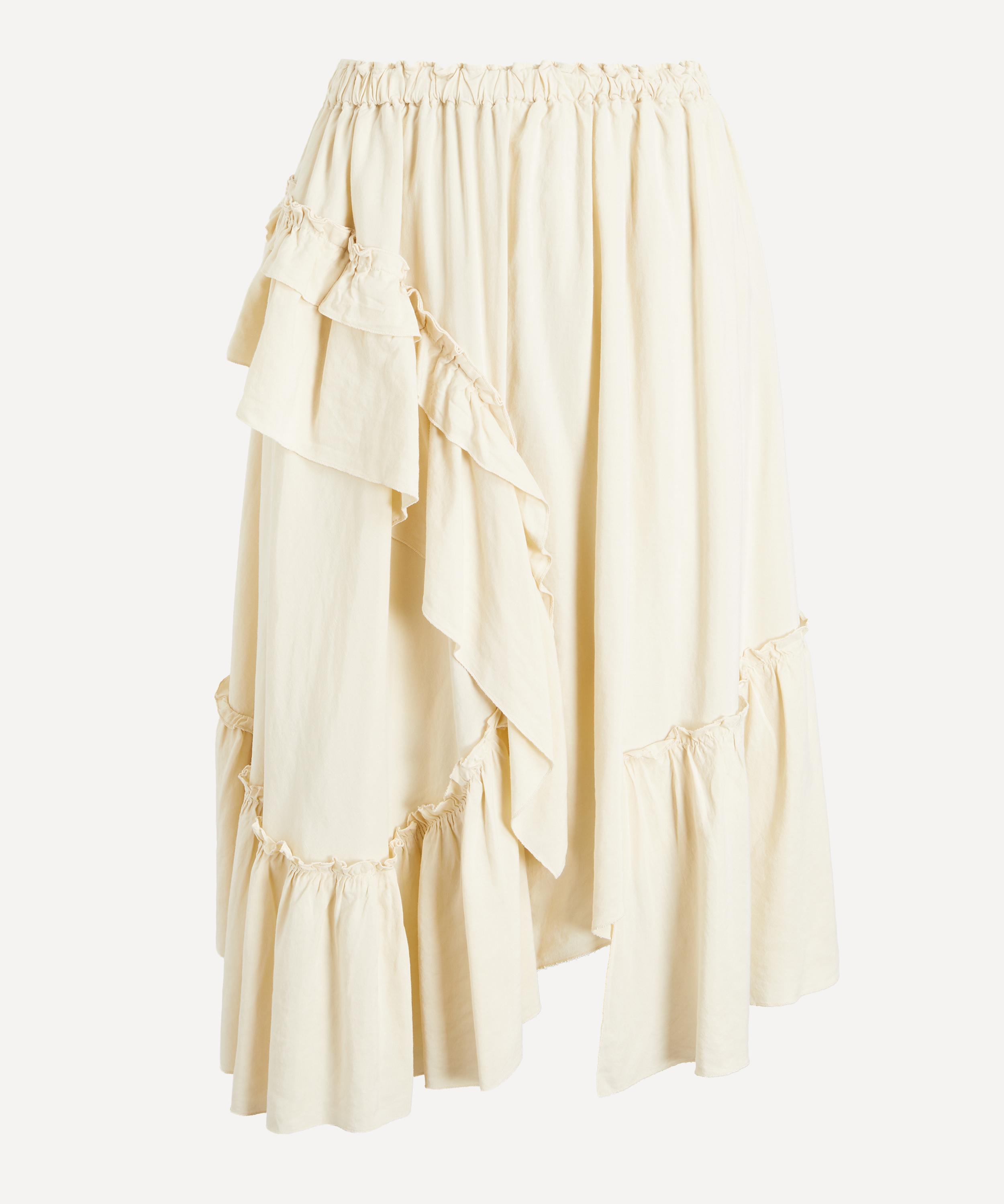 Ymc You Must Create Ymc Women's Yellow Draped Midi Skirt