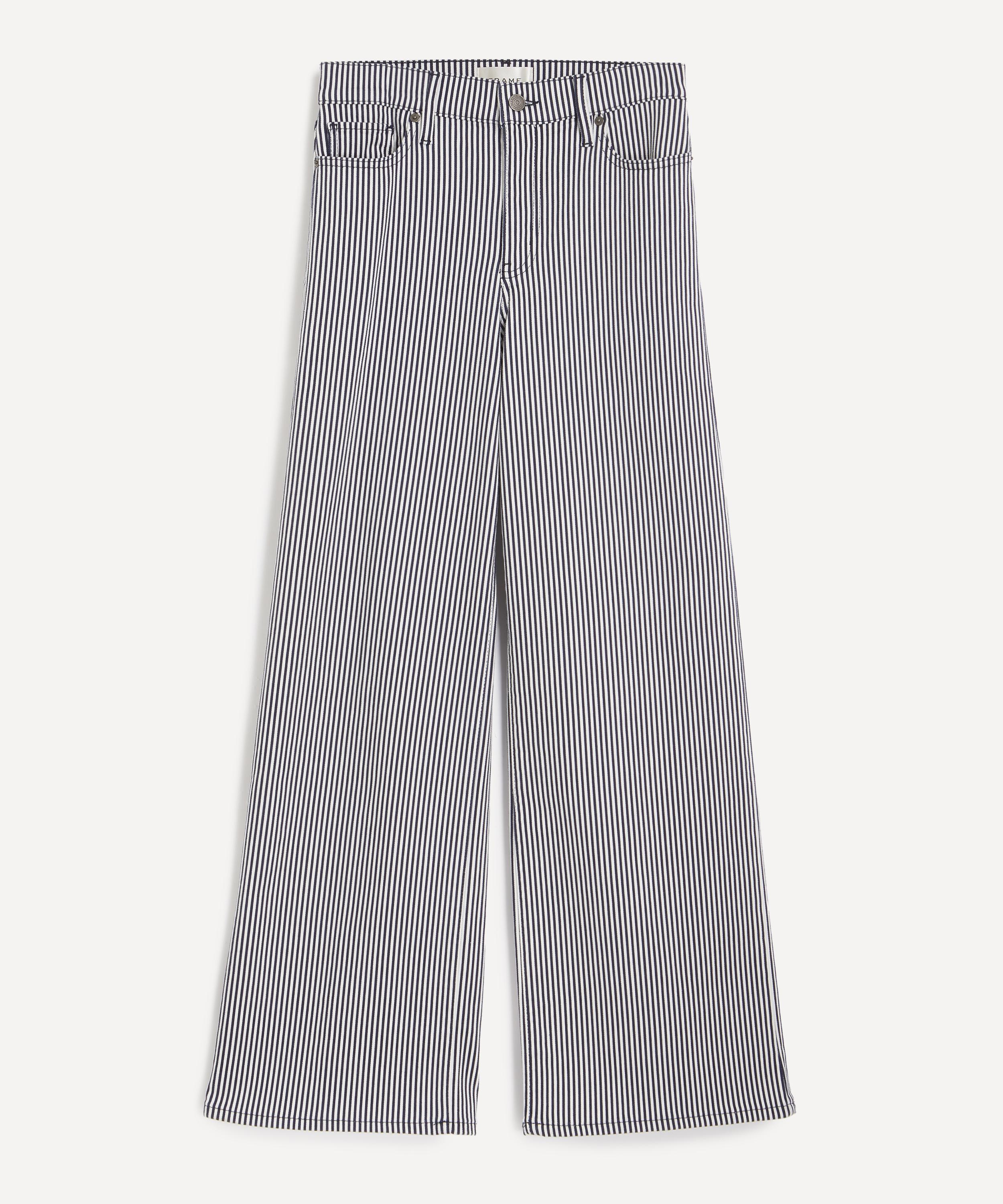 Frame Women's Le Slim Palazzo Jeans In Navy Stripe In Blue