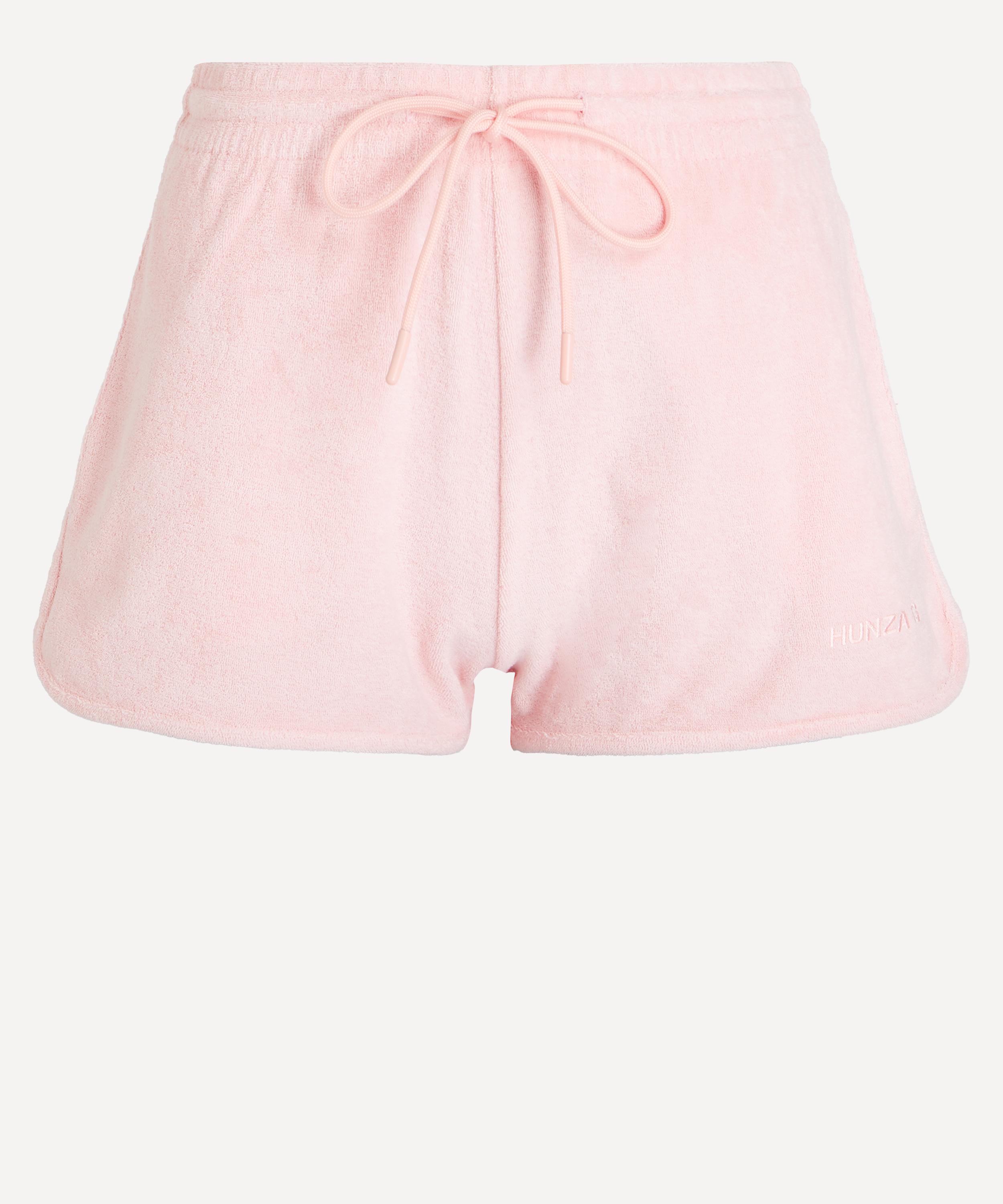 Hunza G Women's Terry Towelling Shorts In Pink