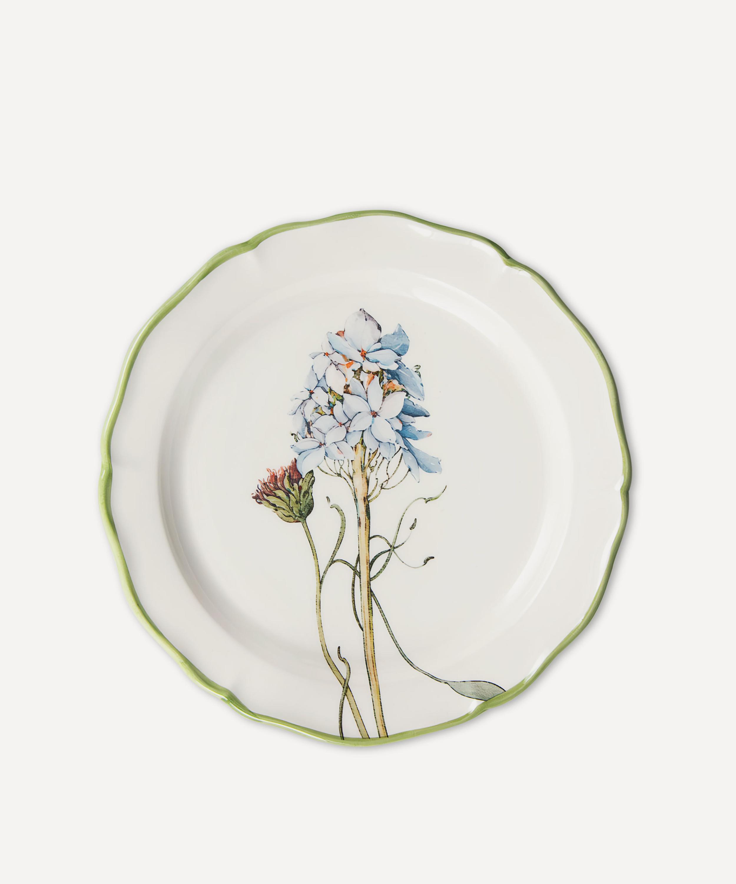 Edelweiss Plumbago Dessert Plate In White