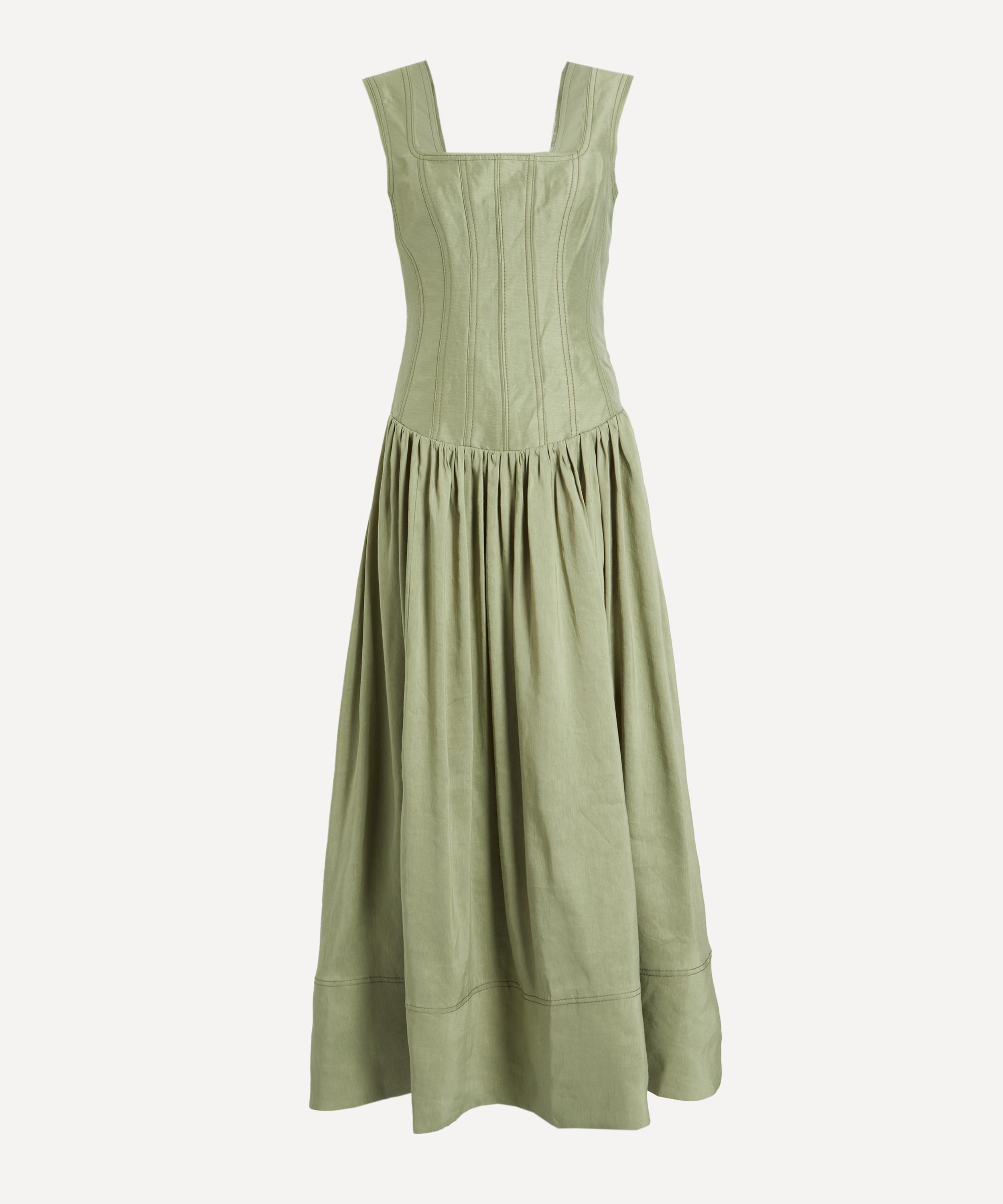 Aje Women's Spirelle Moss Midi Dress In Green