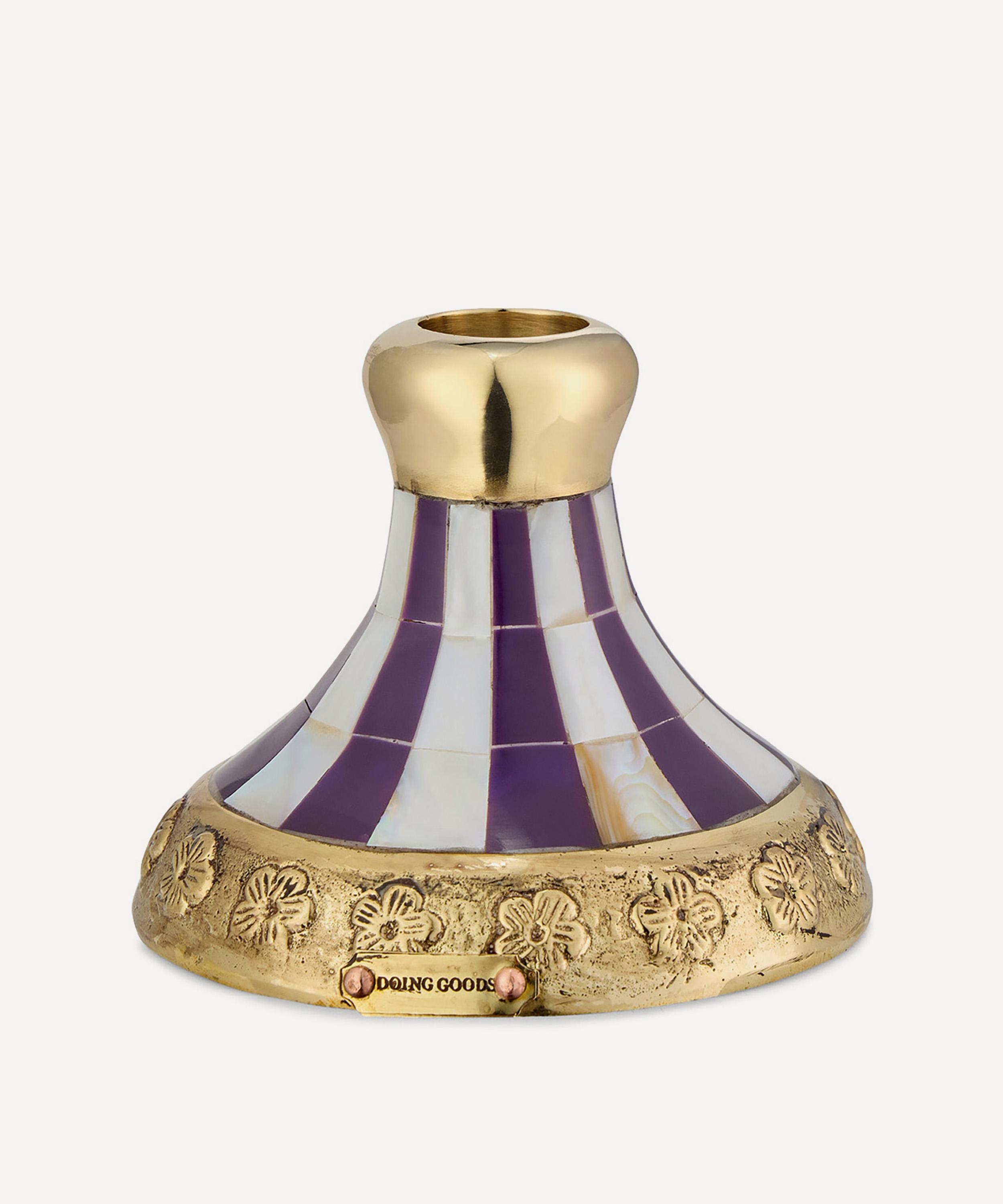 Doing Goods Sanya Striped Candleholder In Multi