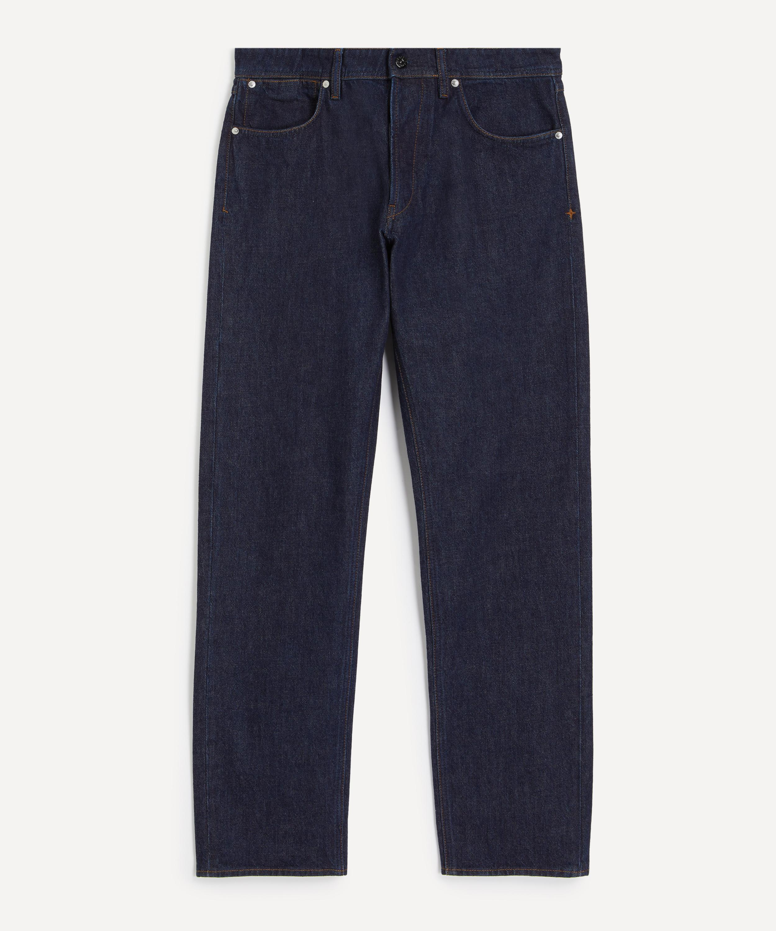 Stone Island Regular-straight-fit Five-pocket Jeans With Rinsed Finish In Blue