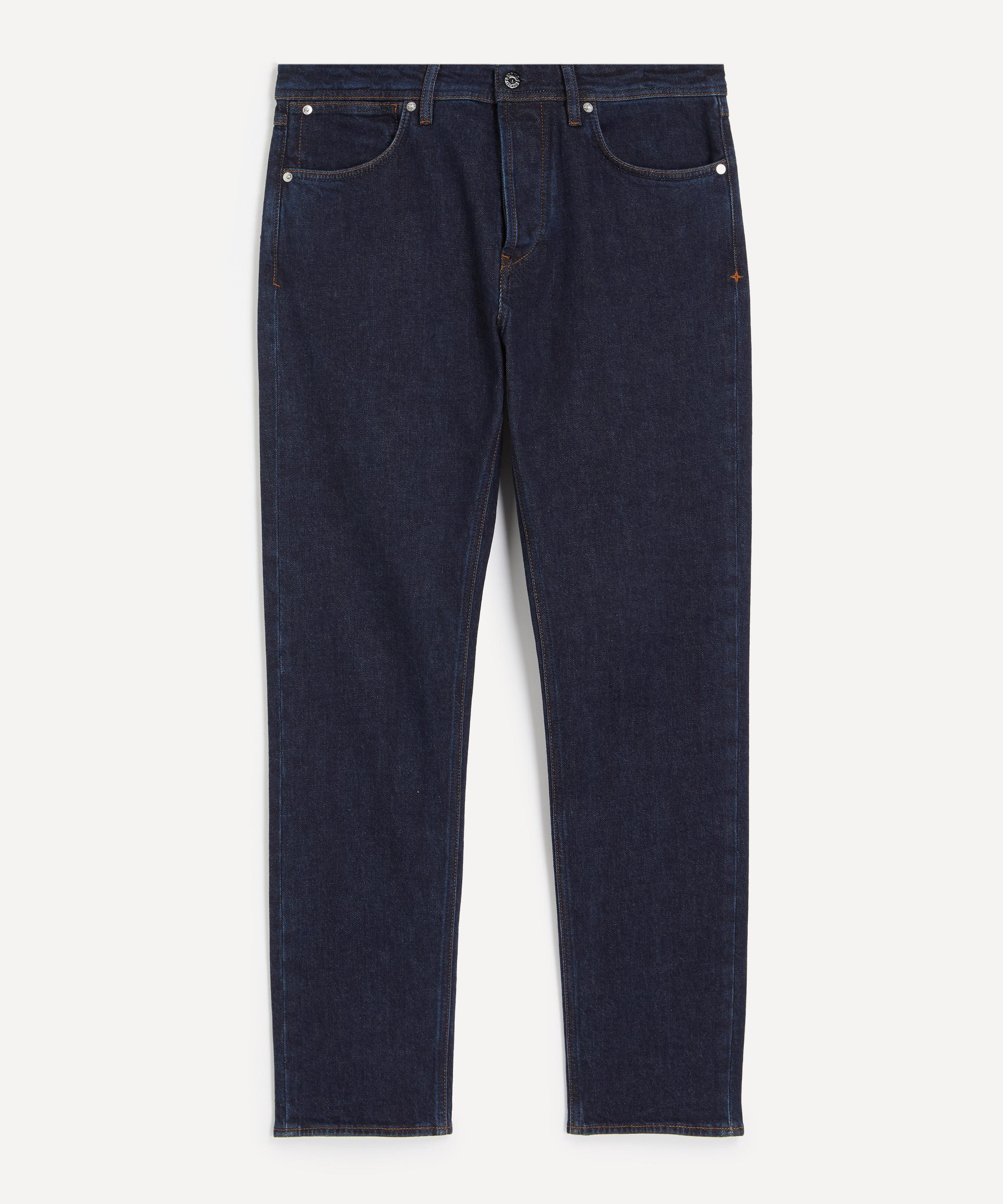 Stone Island Regular-straight-fit Five-pocket Jeans With Rinsed Finish In Blue