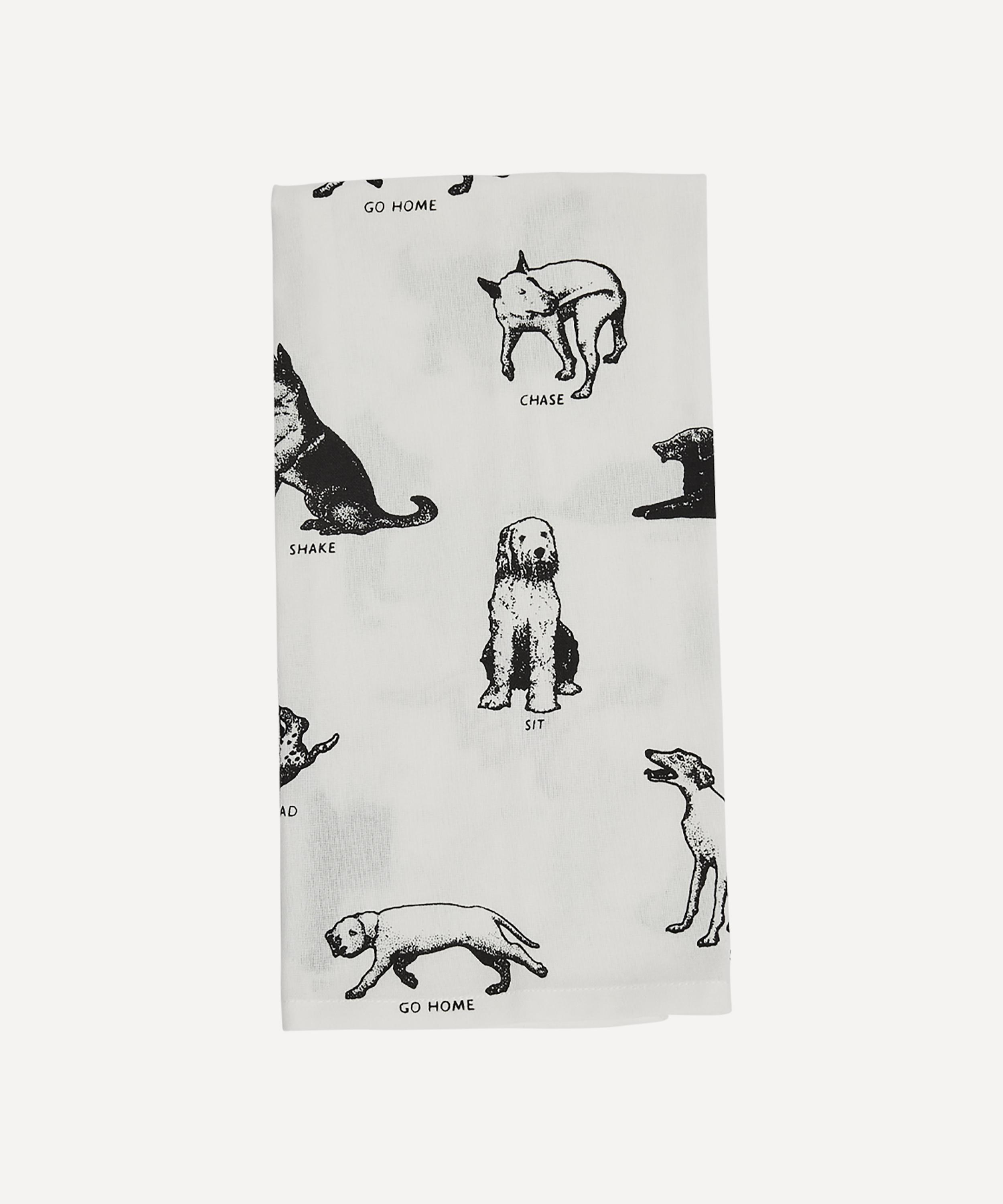 Fishs Eddy Dog Tricks Tea Towel