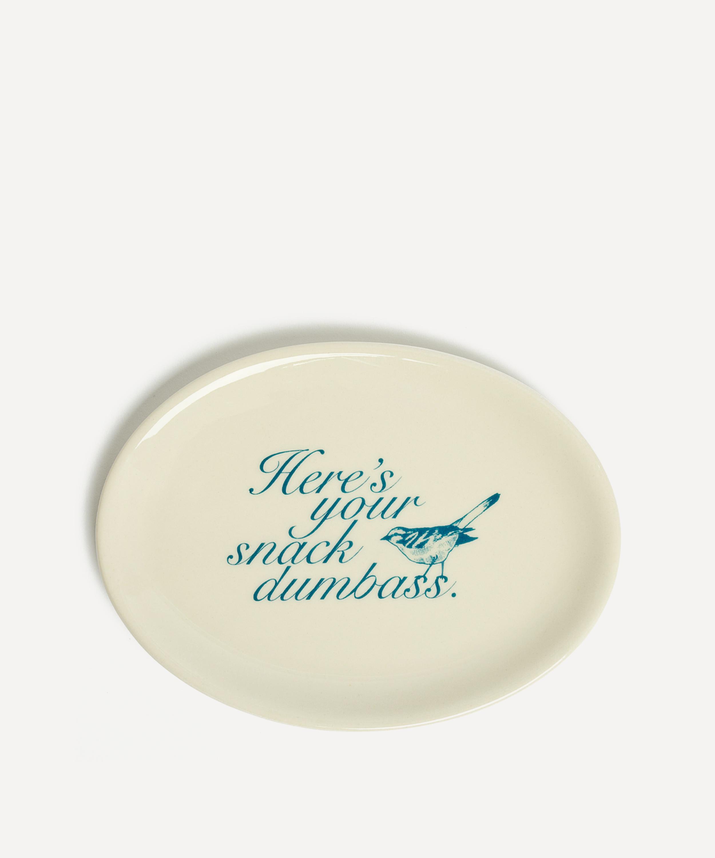 Fishs Eddy Here's Your Snack Dumbass Tray