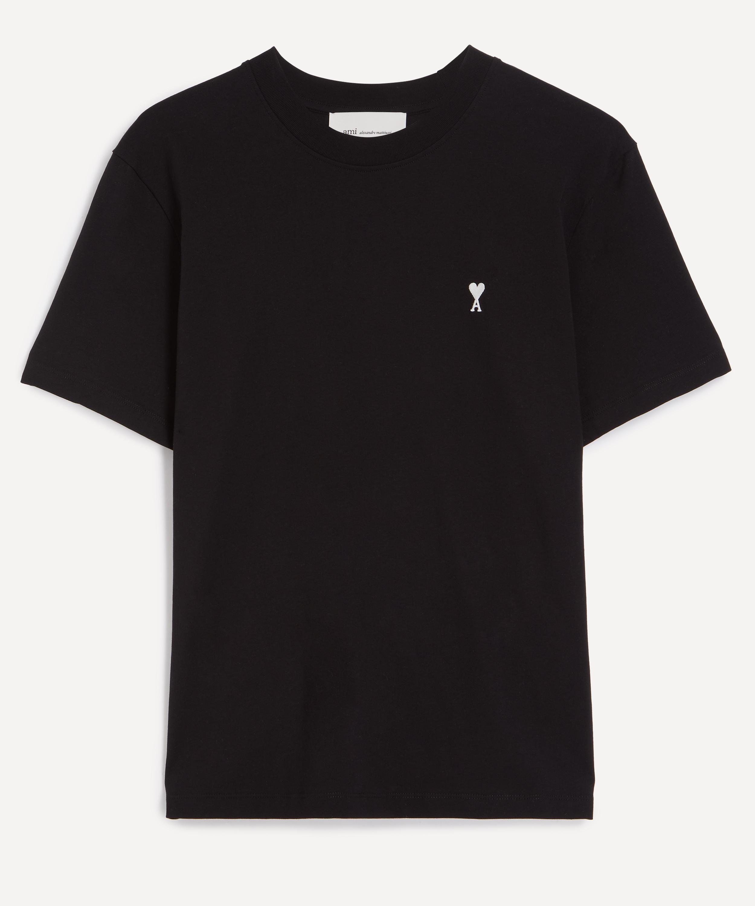 Ami Alexandre Mattiussi Ami De Coeur Logo-embroidered T-shirt In Gray