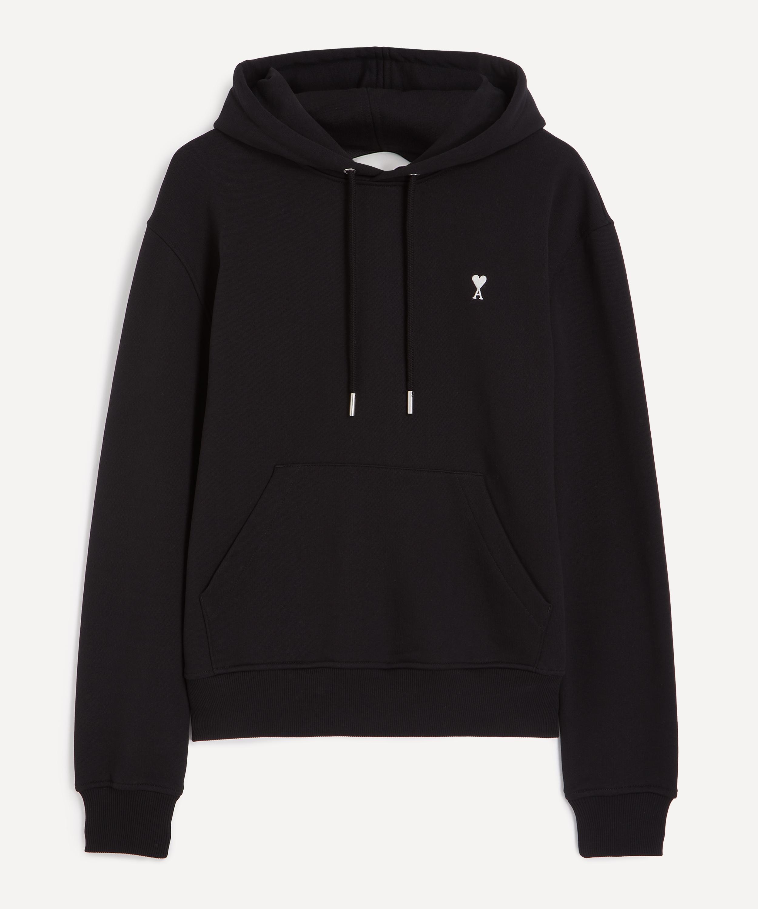 Ami Alexandre Mattiussi Ami Paris Heartfelt Pullover Hoodie For Men In Black