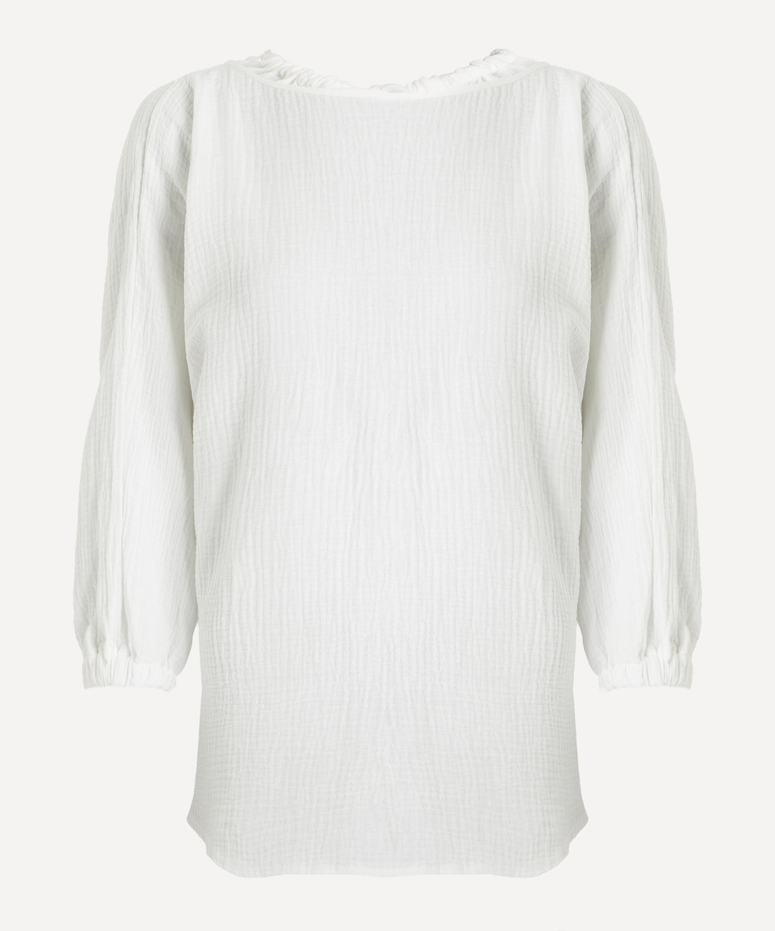 Akyn Women's Arabella Cotton Gauze Top In White