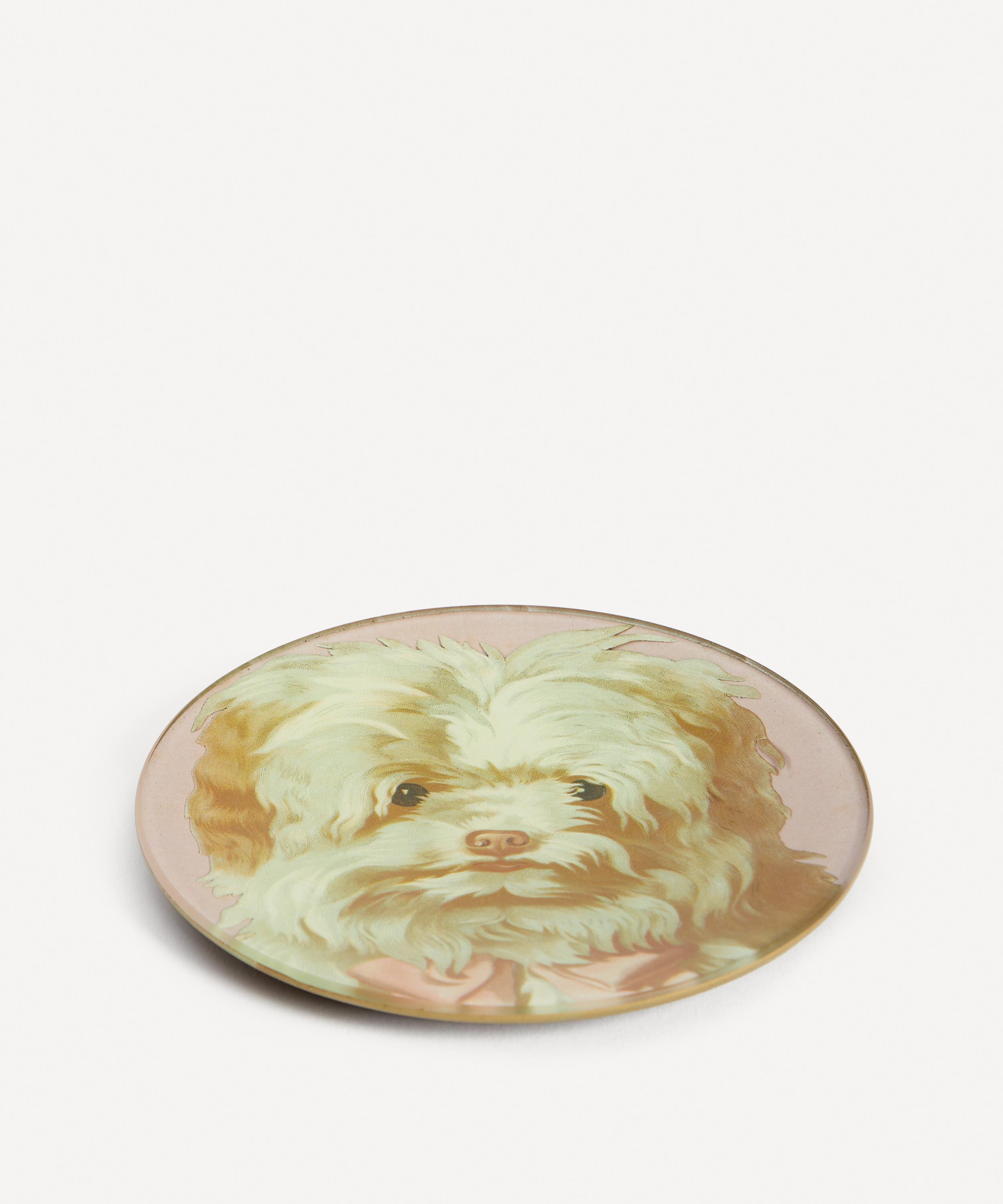 John Derian Dog Cut Out Round Plate In Animal Print