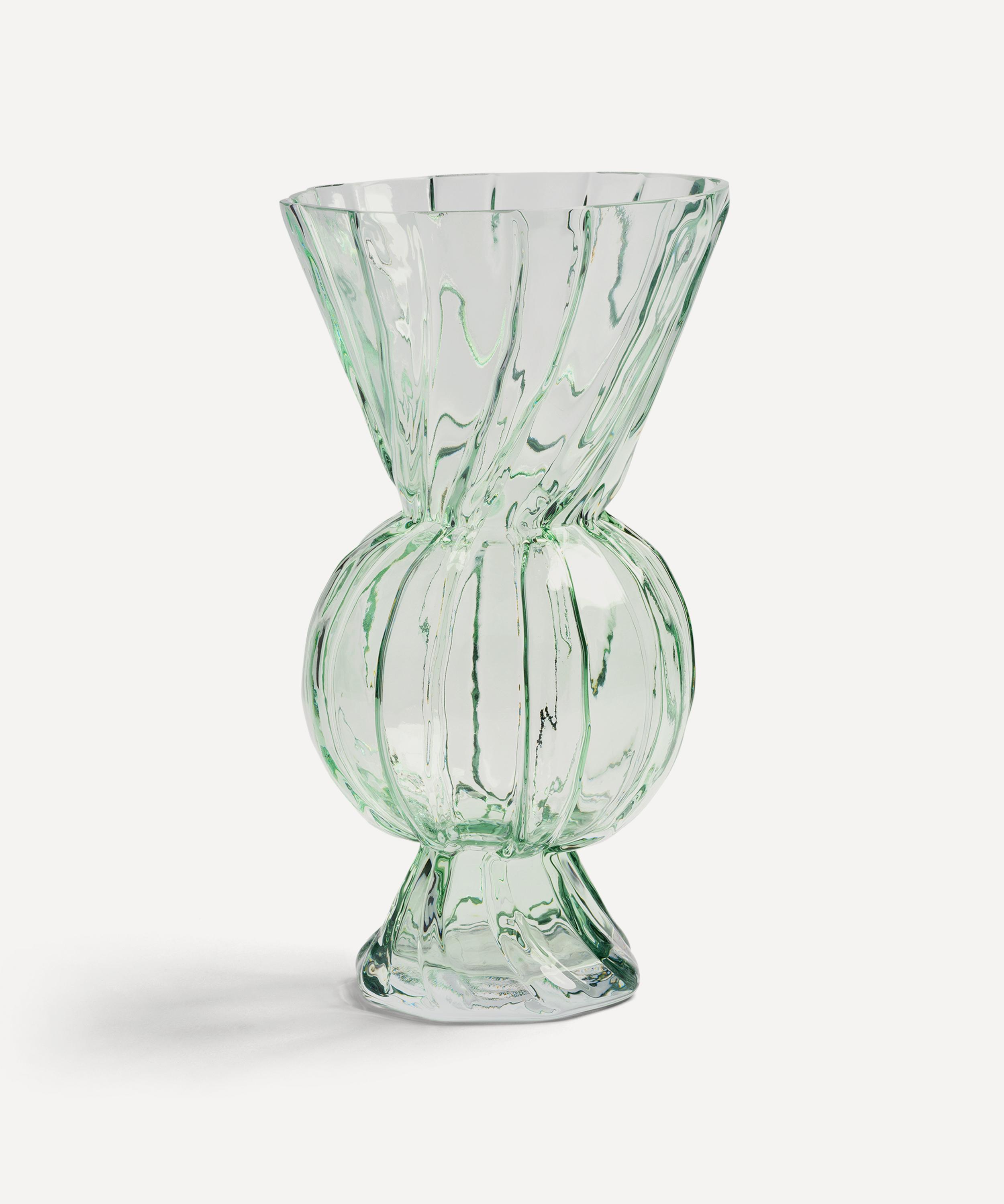 &klevering Green Rhombic Glass Vase
