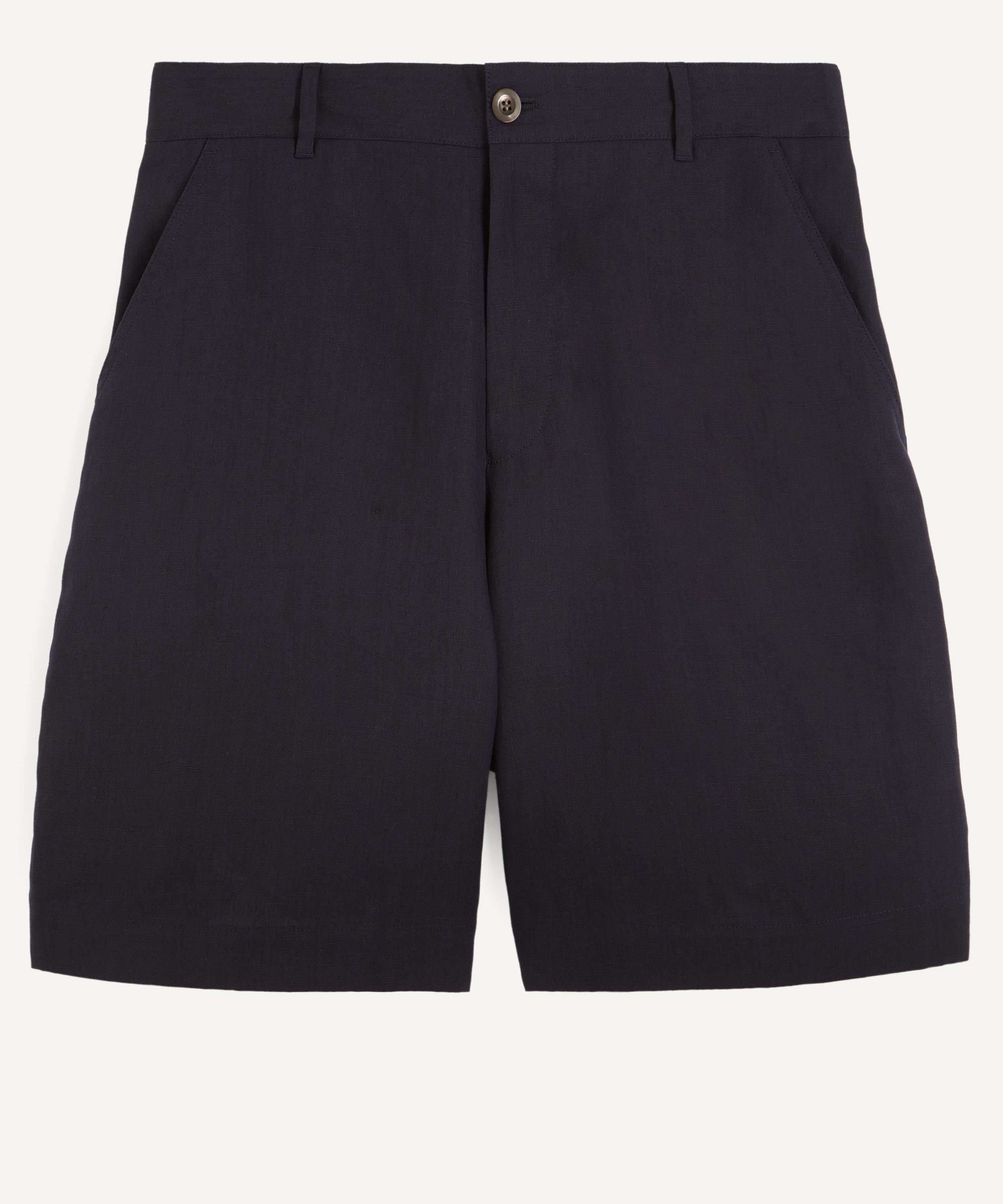 Paul Smith Mens Navy Linen Shorts