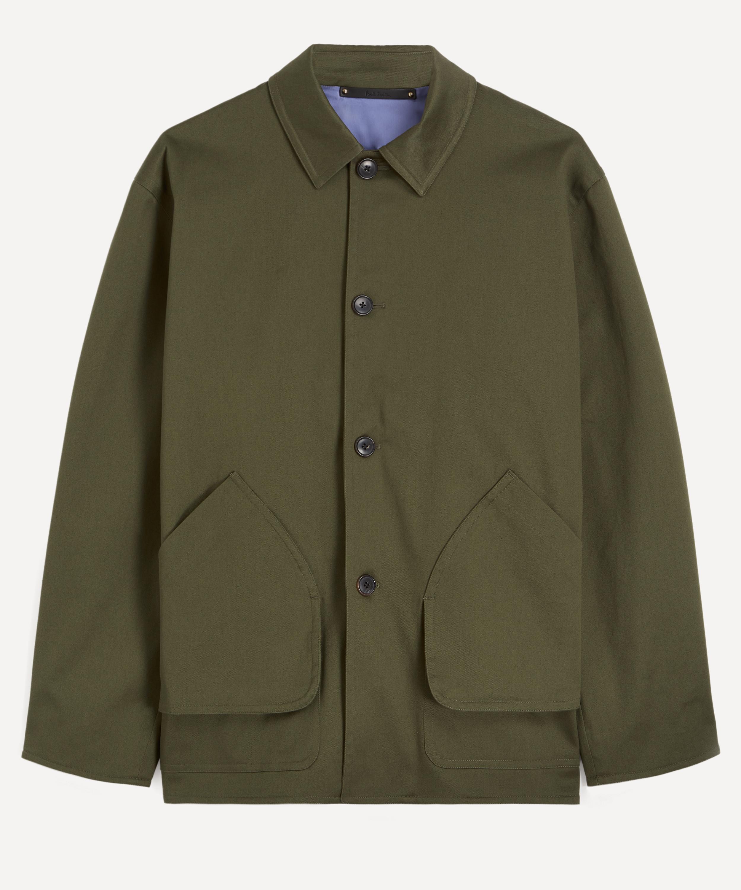 Paul Smith Mens Khaki Stretch-cotton Barn Jacket In Green