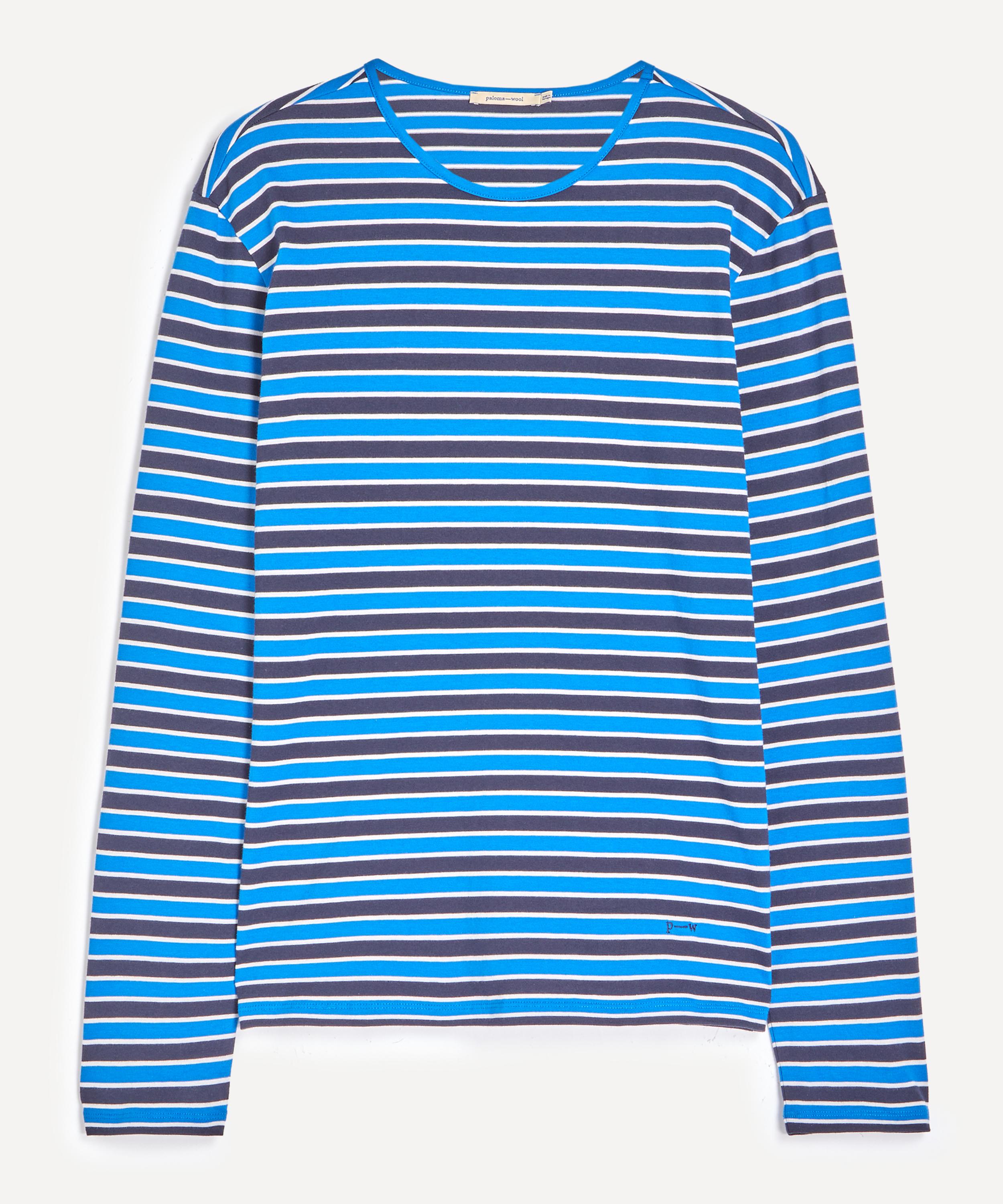 Paloma Wool Mens Floubert Long-sleeve Striped Top In Navy