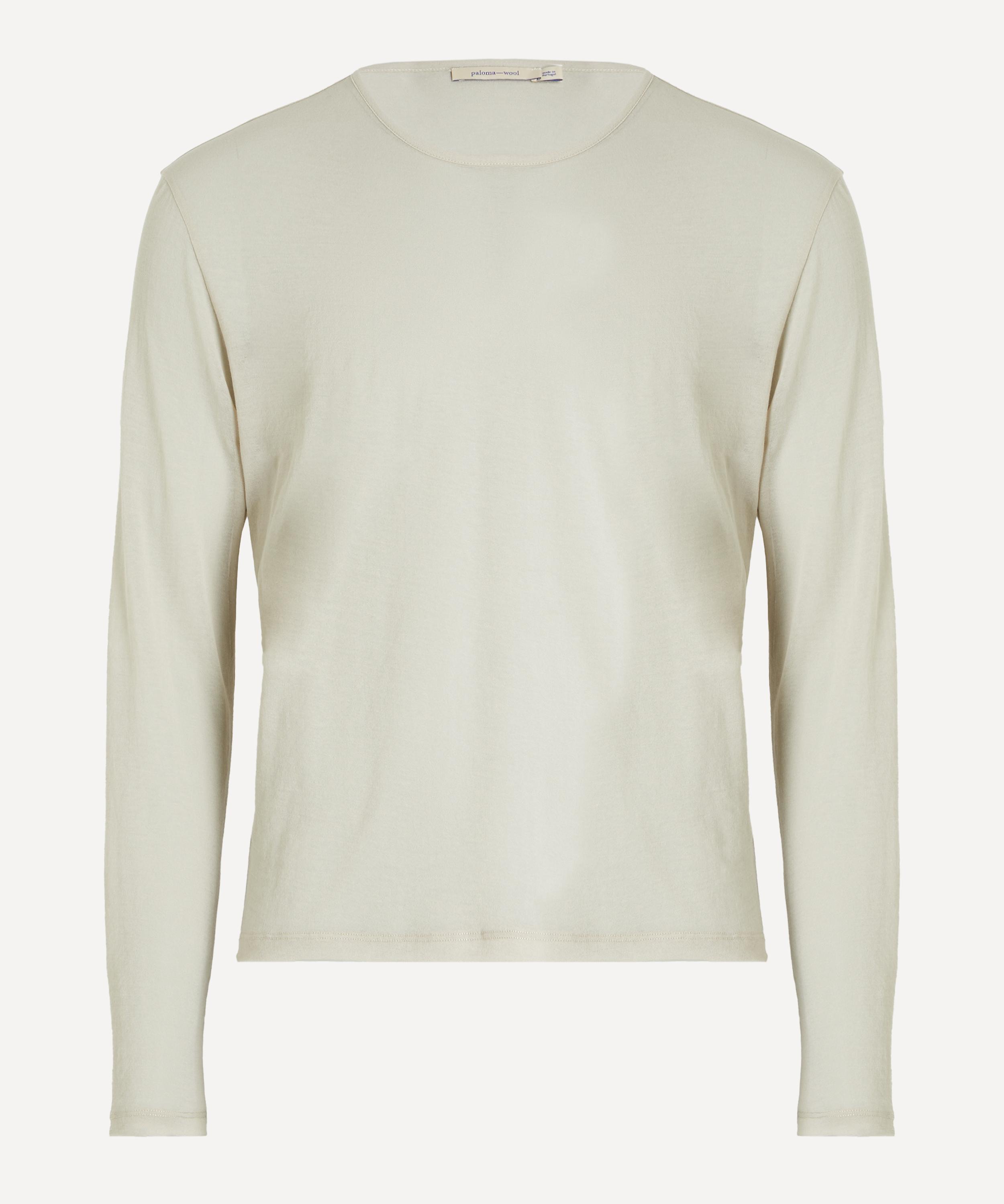 Paloma Wool Mens Hiro Sheer Crew-neck Top In Ecru