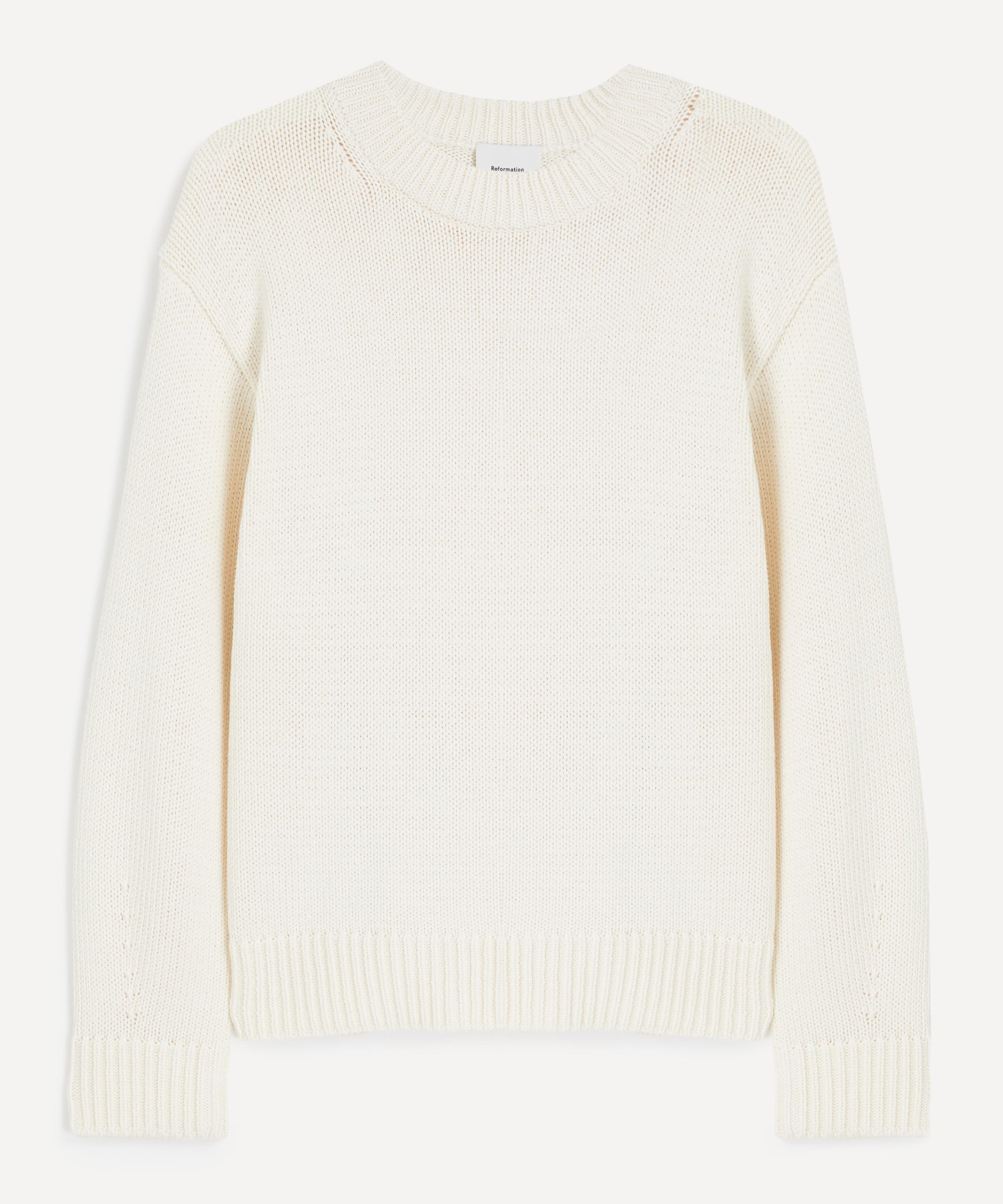 Reformation Women's Cove Cotton-knit Jumper In White