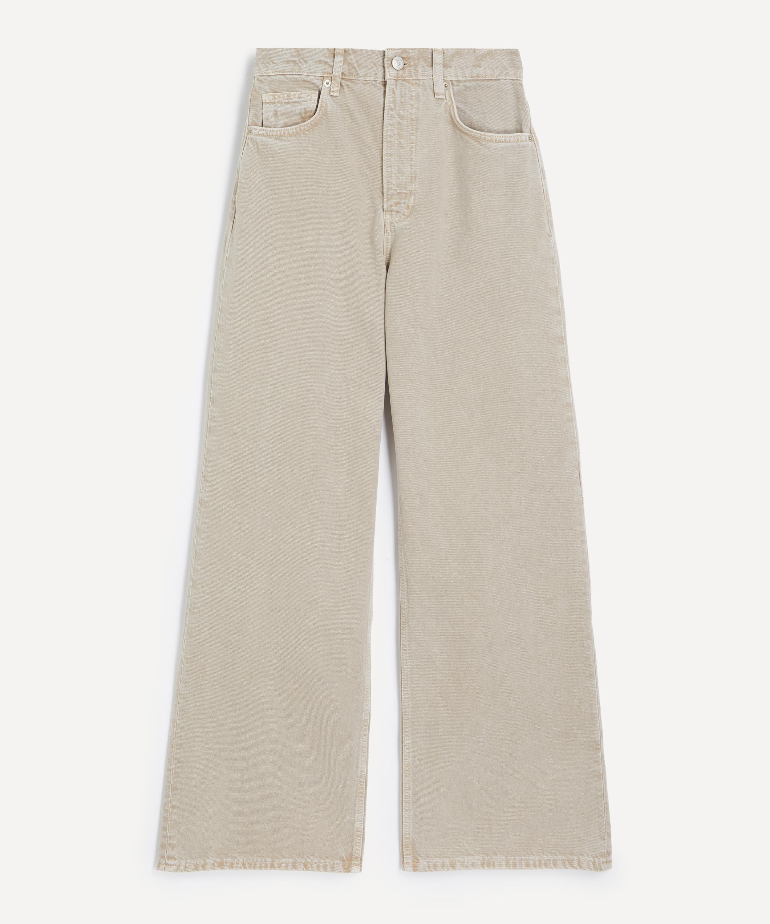 Reformation Women's Cary High Rise Slouchy Wide-leg Jeans In Neutral