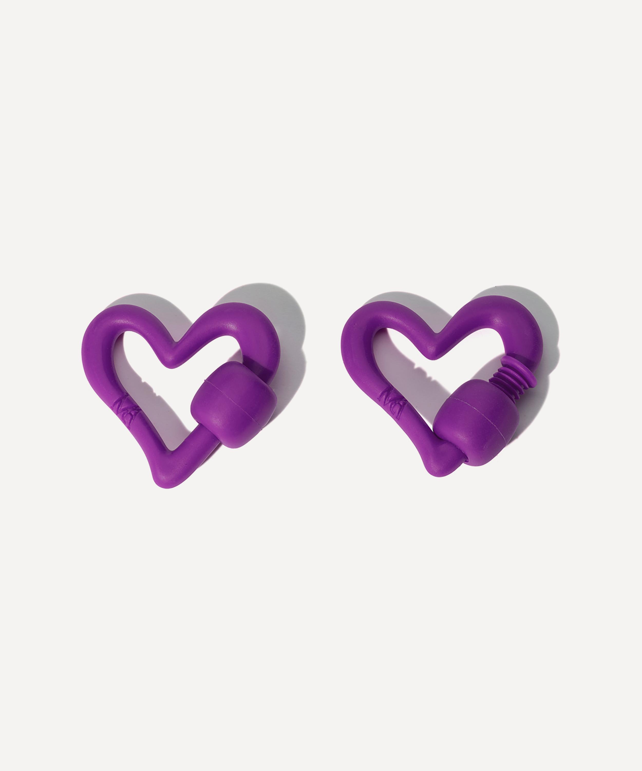 Marla Aaron Rubber Freeform Heartlock In Grape Jelly In Purple