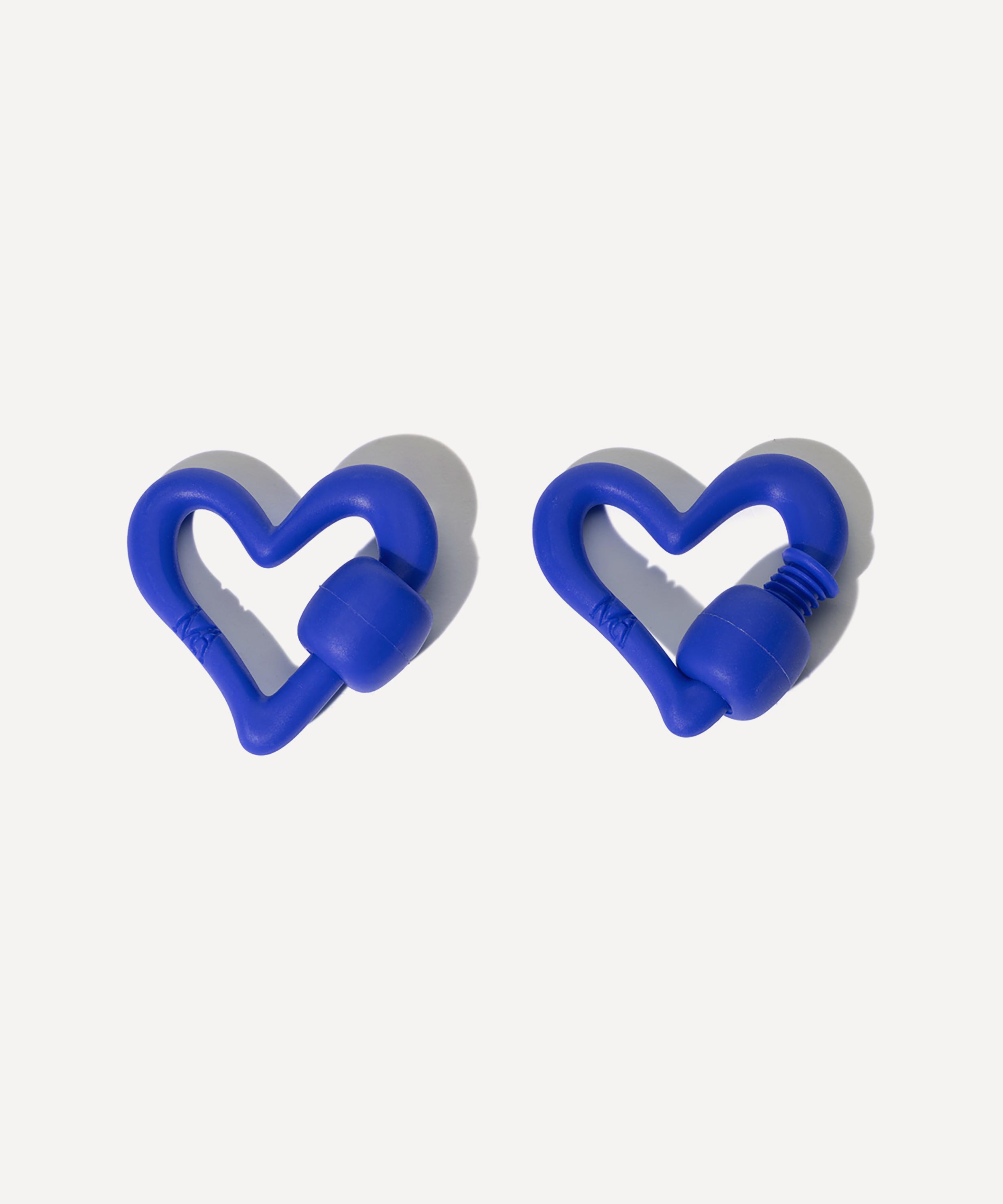 Marla Aaron Rubber Freeform Heartlock In Cobalt In Blue