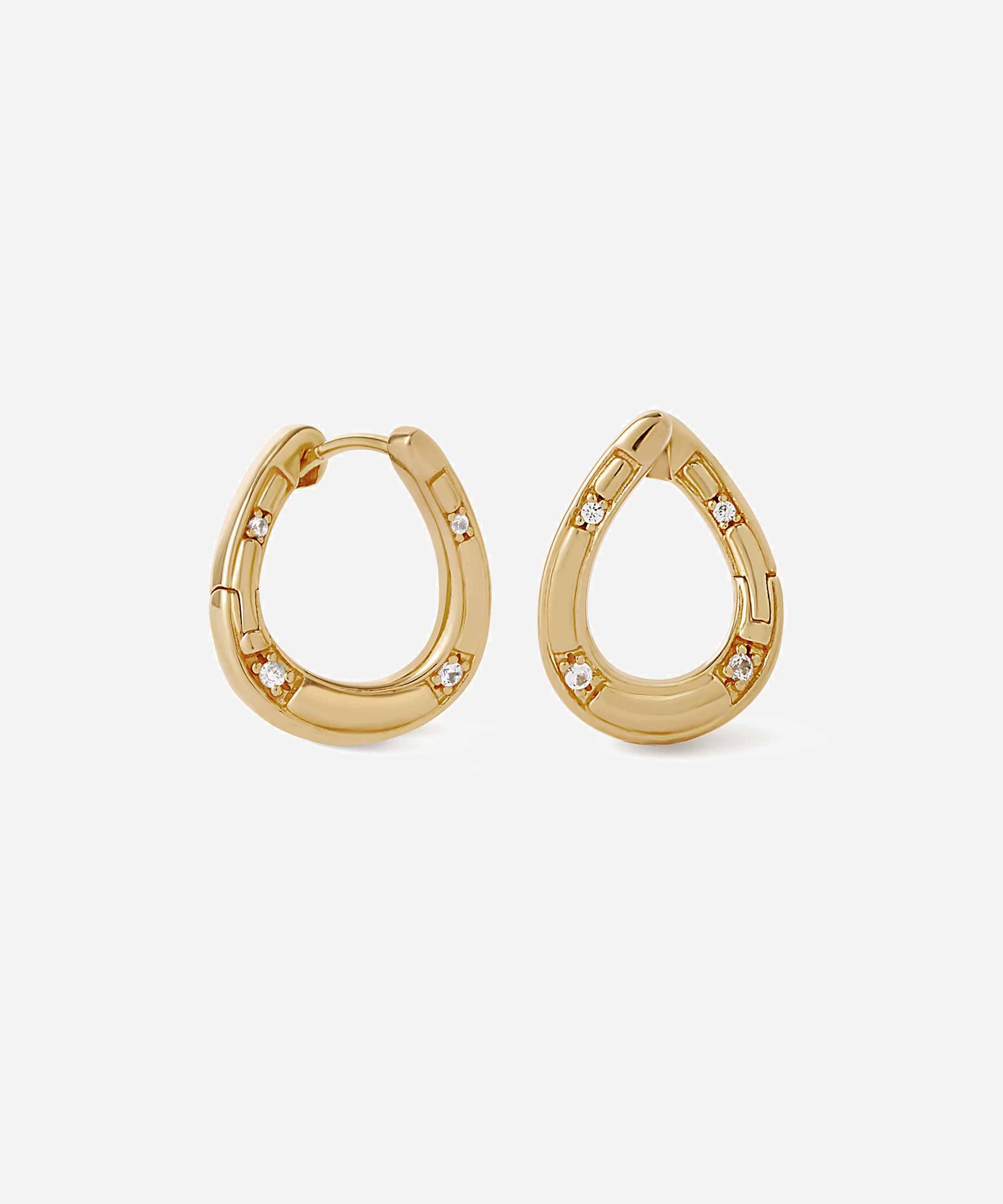 Astley Clarke 18ct Gold-plated Vermeil Silver Biography Horseshoe Twist Hoop Earrings