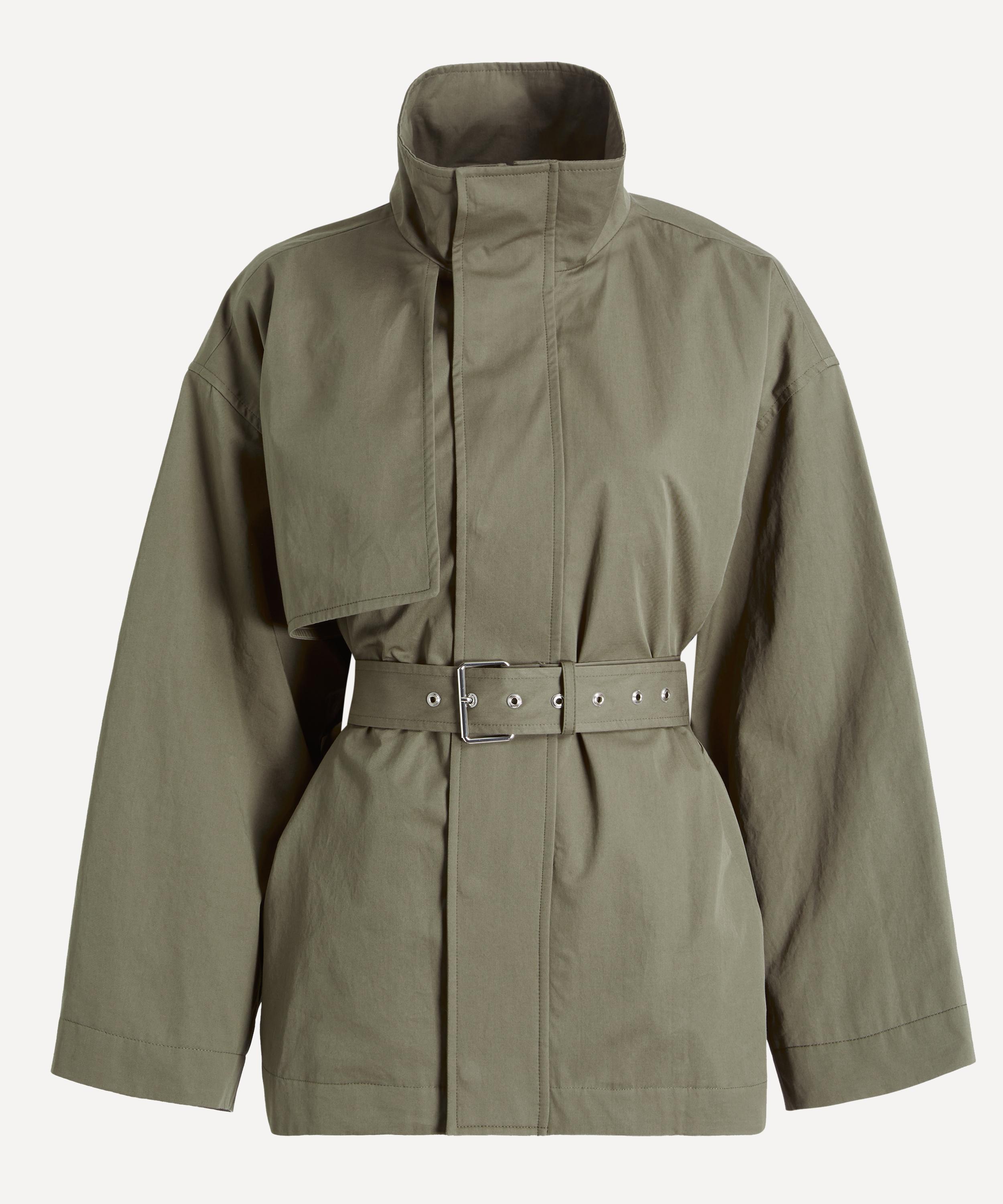 Frame Women'size S The Short Field Trench Coat In Army