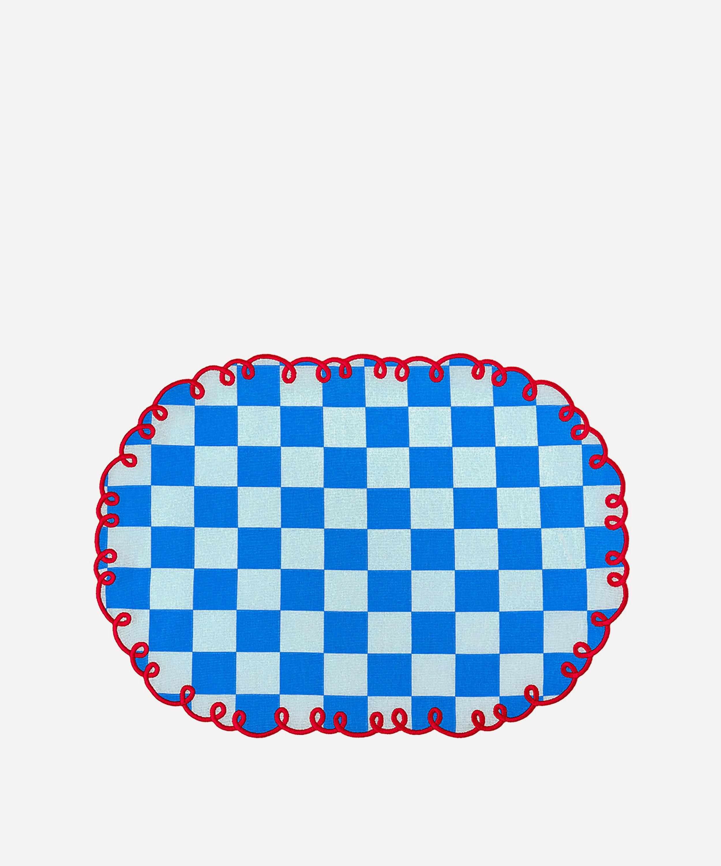 Bitossi Blue Checkerboard Placemats Set Of 3