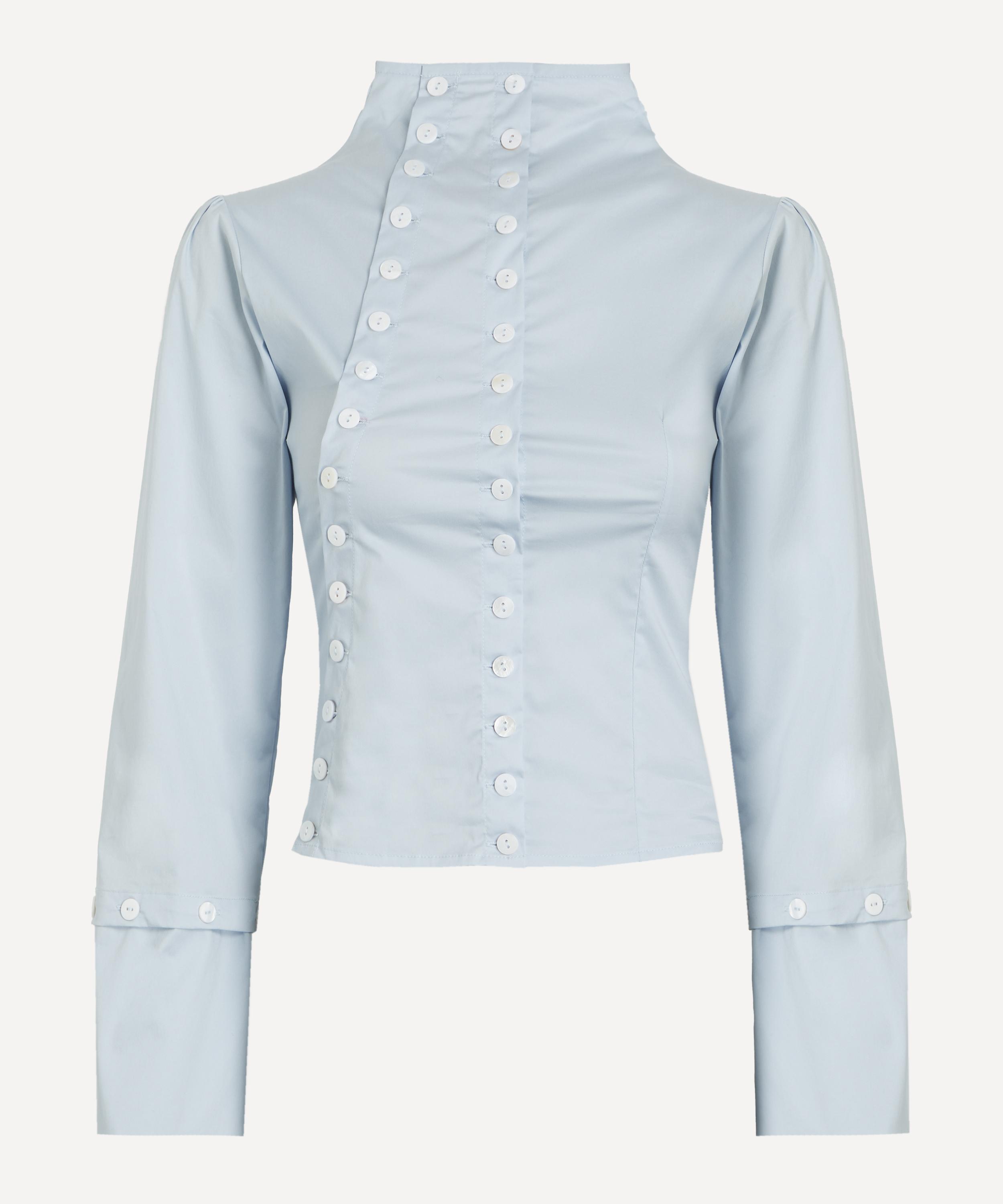 Caspar the Label Baby Blue Poet Long-Sleeve Shirt