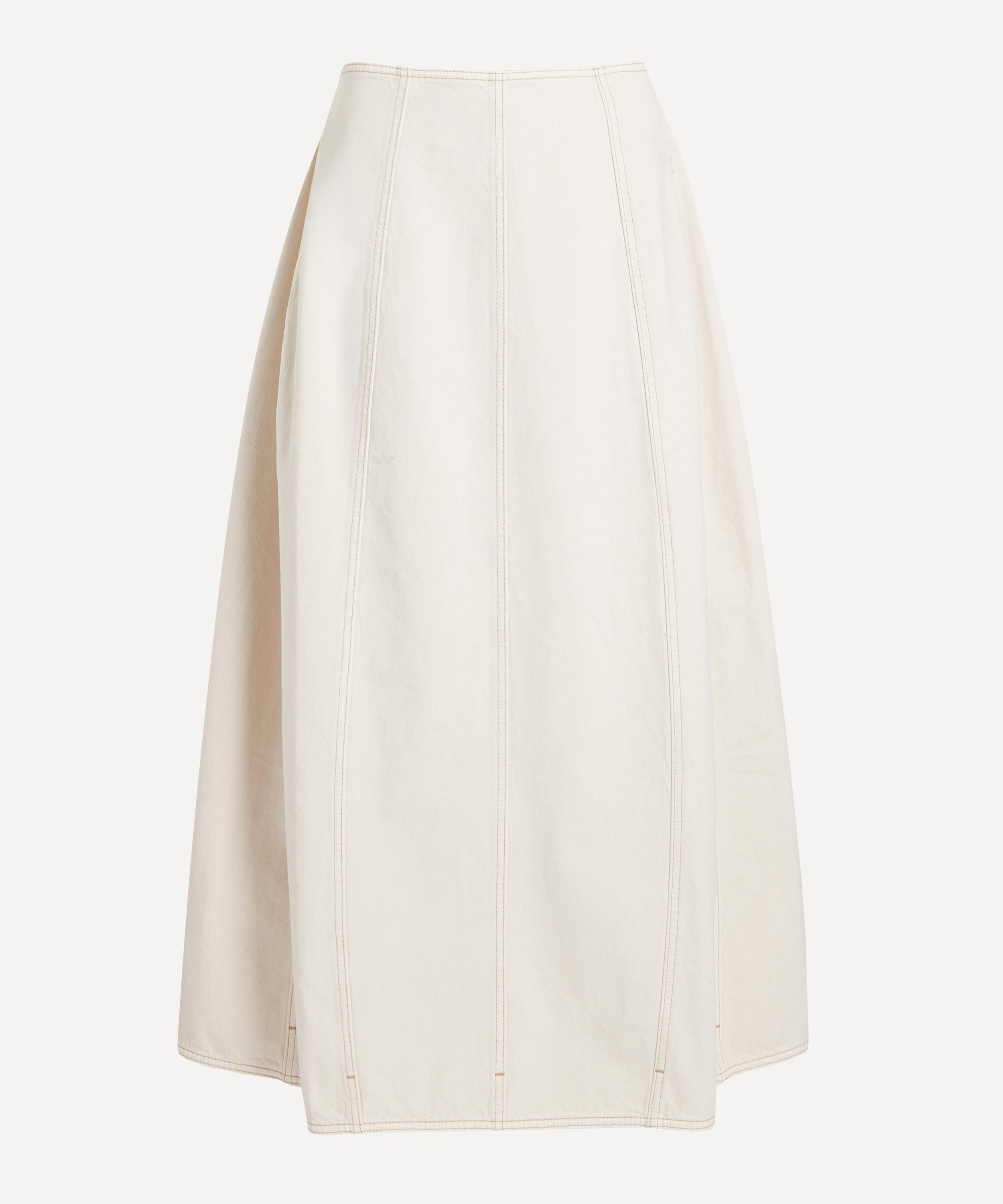 Dala Women's Cocoon Denim Skirt In Salt