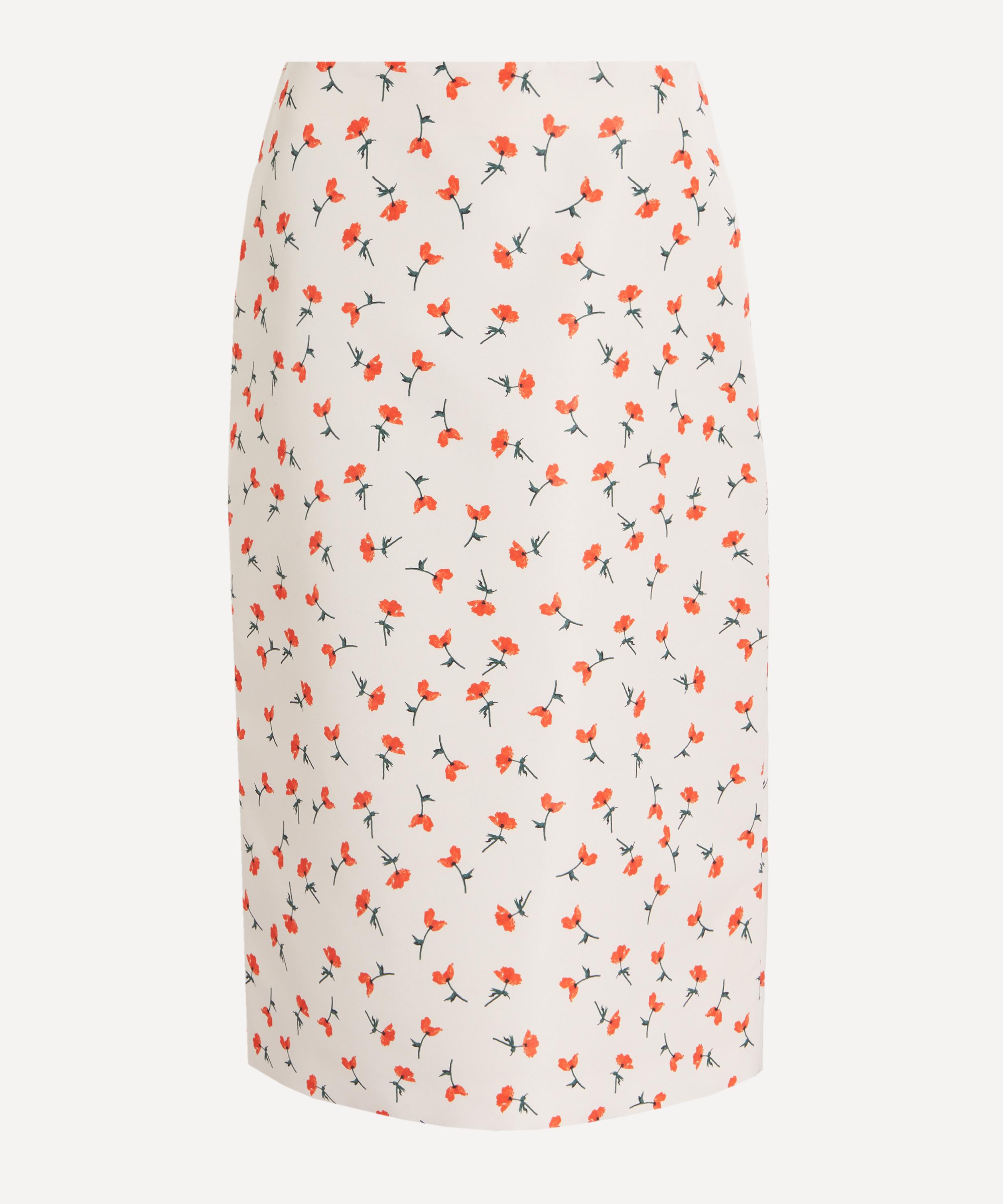 Jil Sander Women's Technical Organdy Printed Skirt In Pink