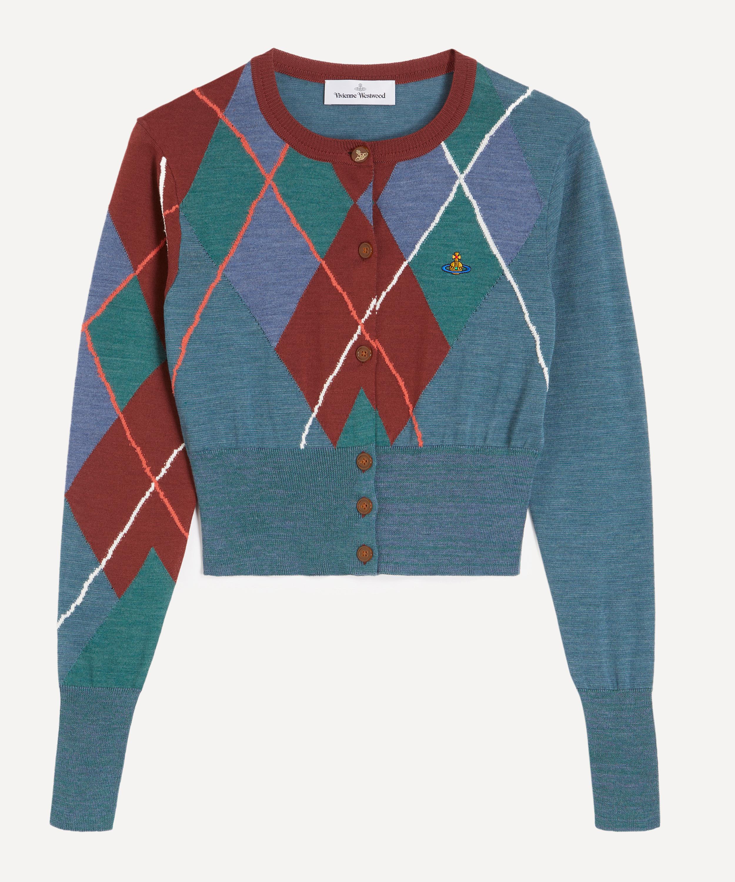 Vivienne Westwood Women's Argyle Cropped Cardigan In Multi