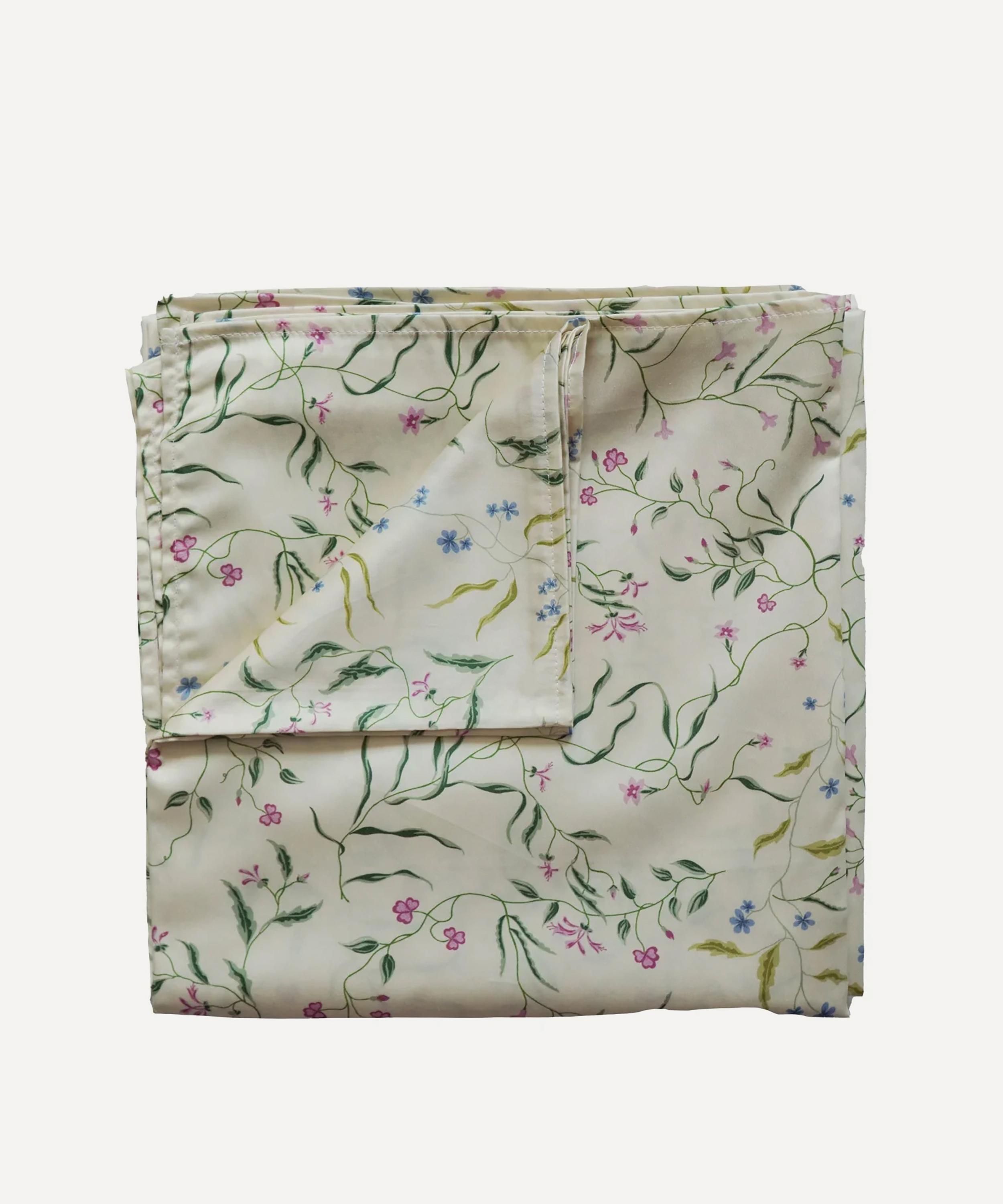 Coco & Wolf Regal Blossom Ardington Cotton Sateen Double Flat Sheet In Multi