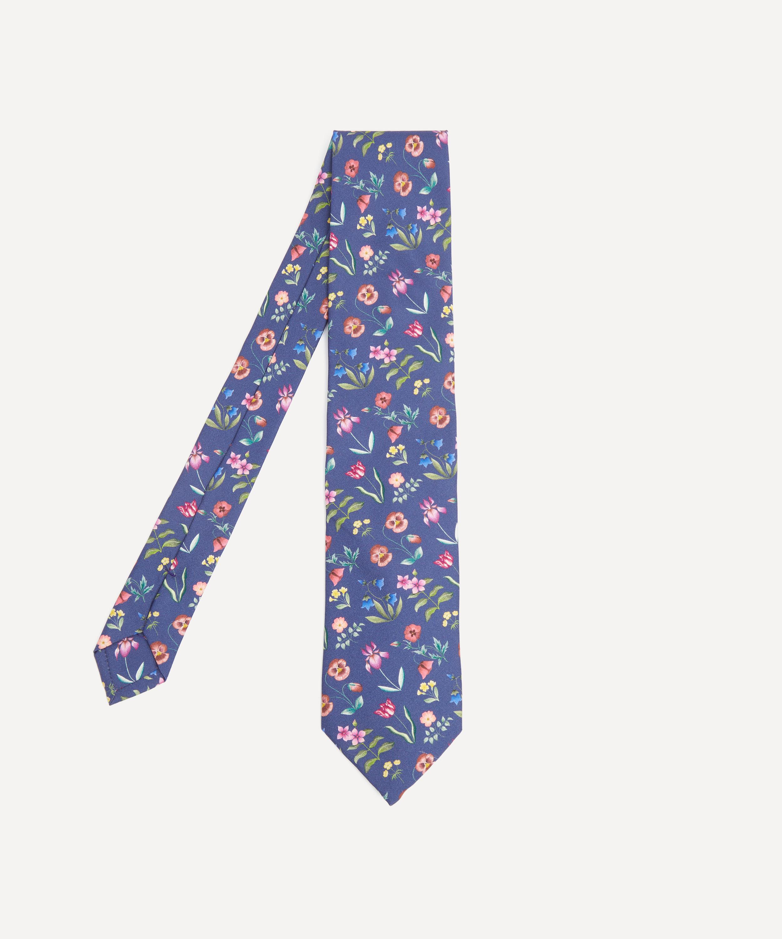Liberty Mens Floral Majesty Silk Tie In Blue