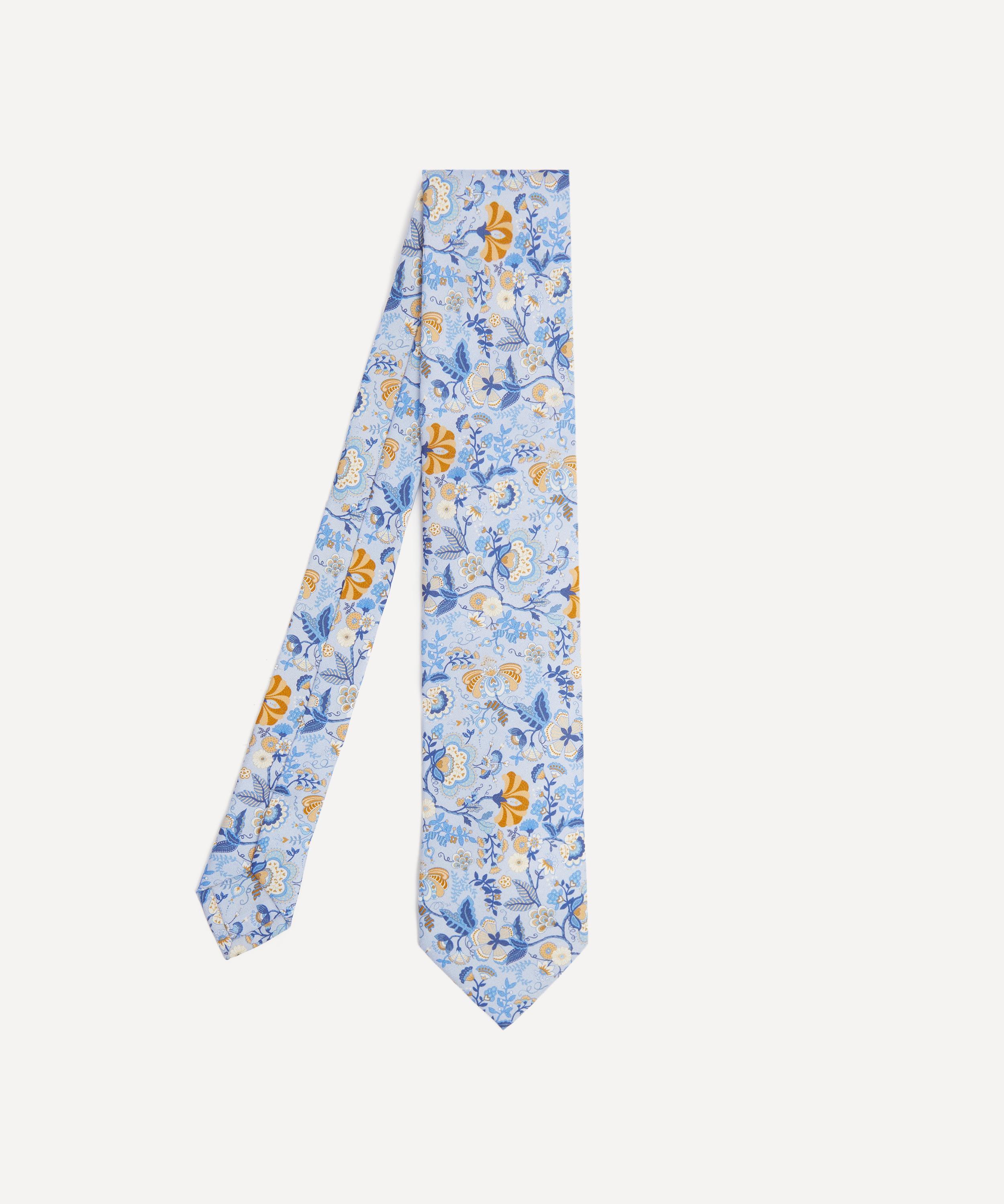 Liberty Mens Mabelle Hall Silk Tie In Blue