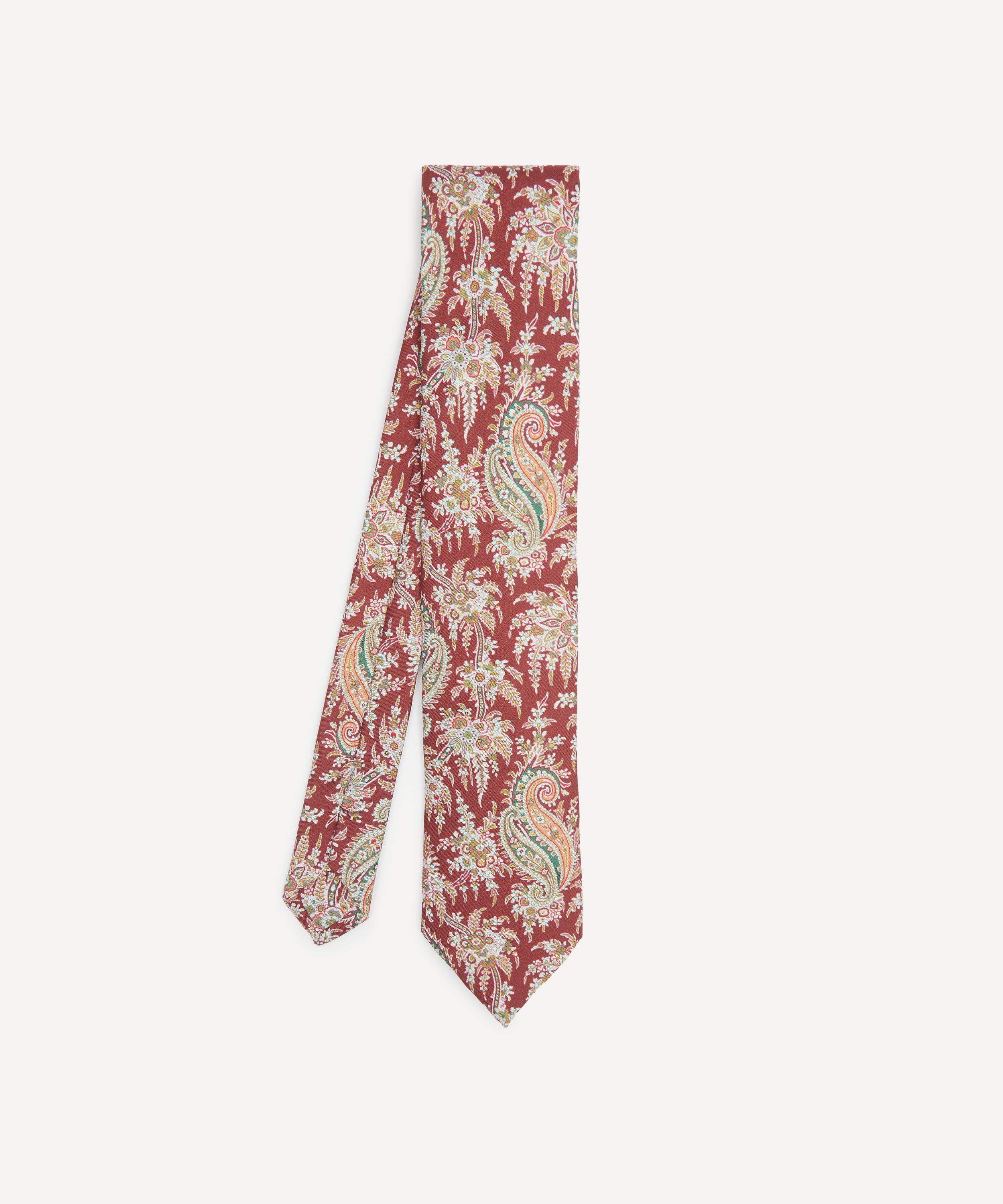 Liberty Mens Palm Willow Silk Tie In Brown