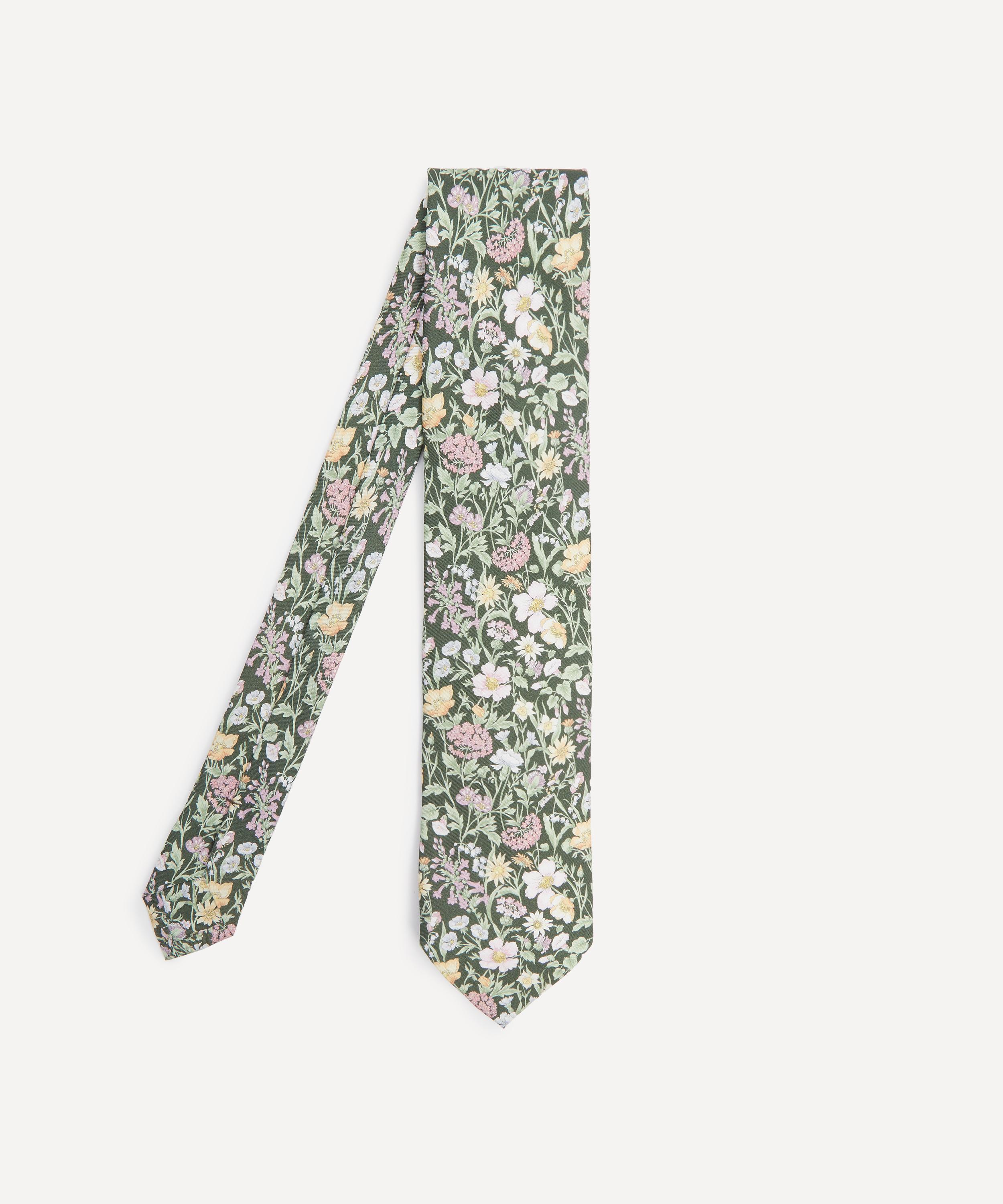 Liberty Mens Rachel Meadow Silk Tie In Green