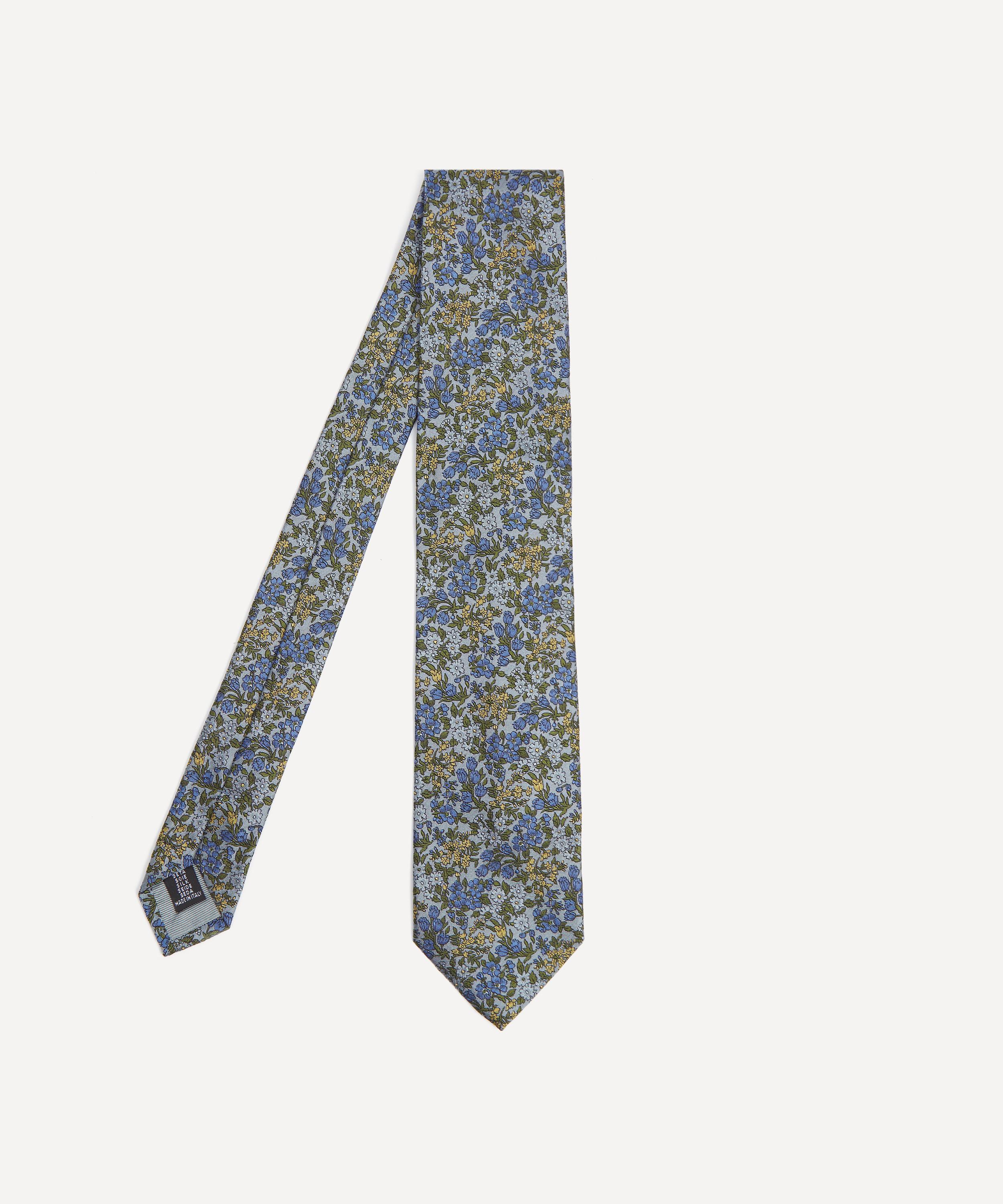 Liberty Mens Nazanin Jacquard Silk Tie In Blue