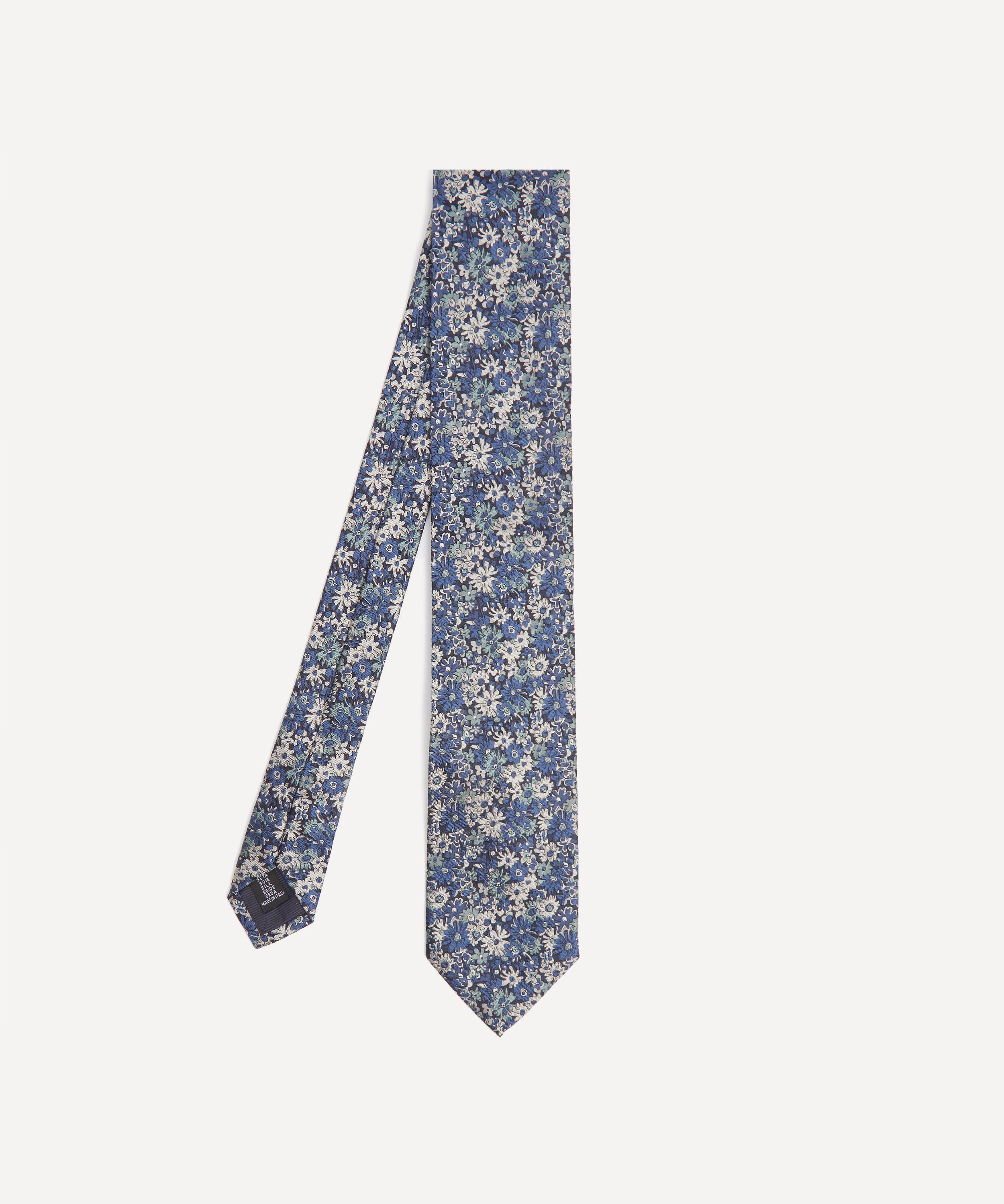 Liberty Mens Libby Jacquard Silk Tie In Blue