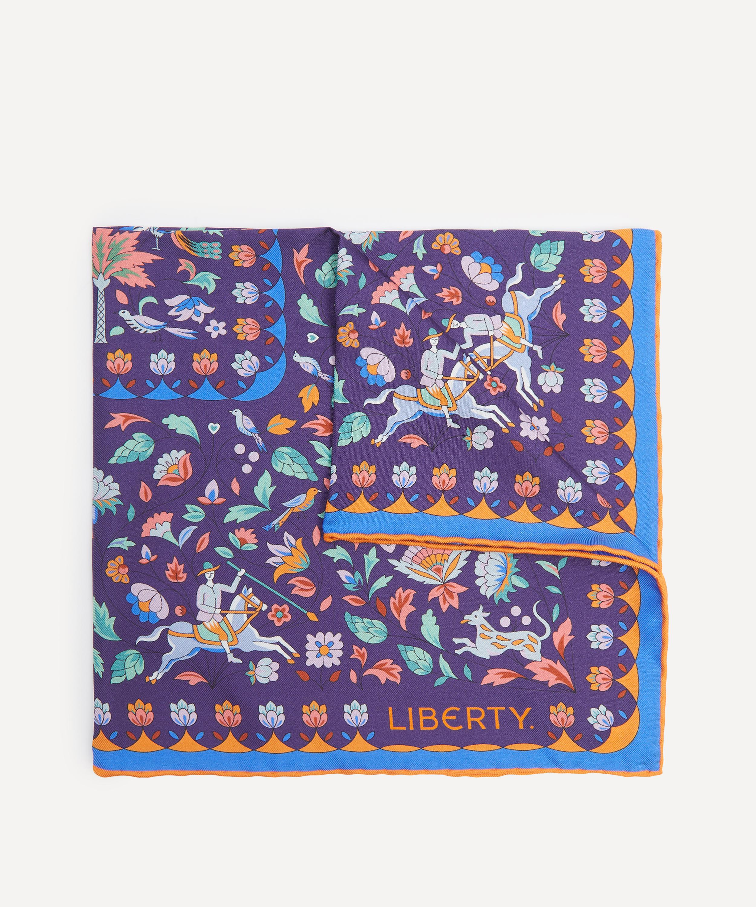 Liberty Mens Imran Paradise Silk Pocket Square In Multi