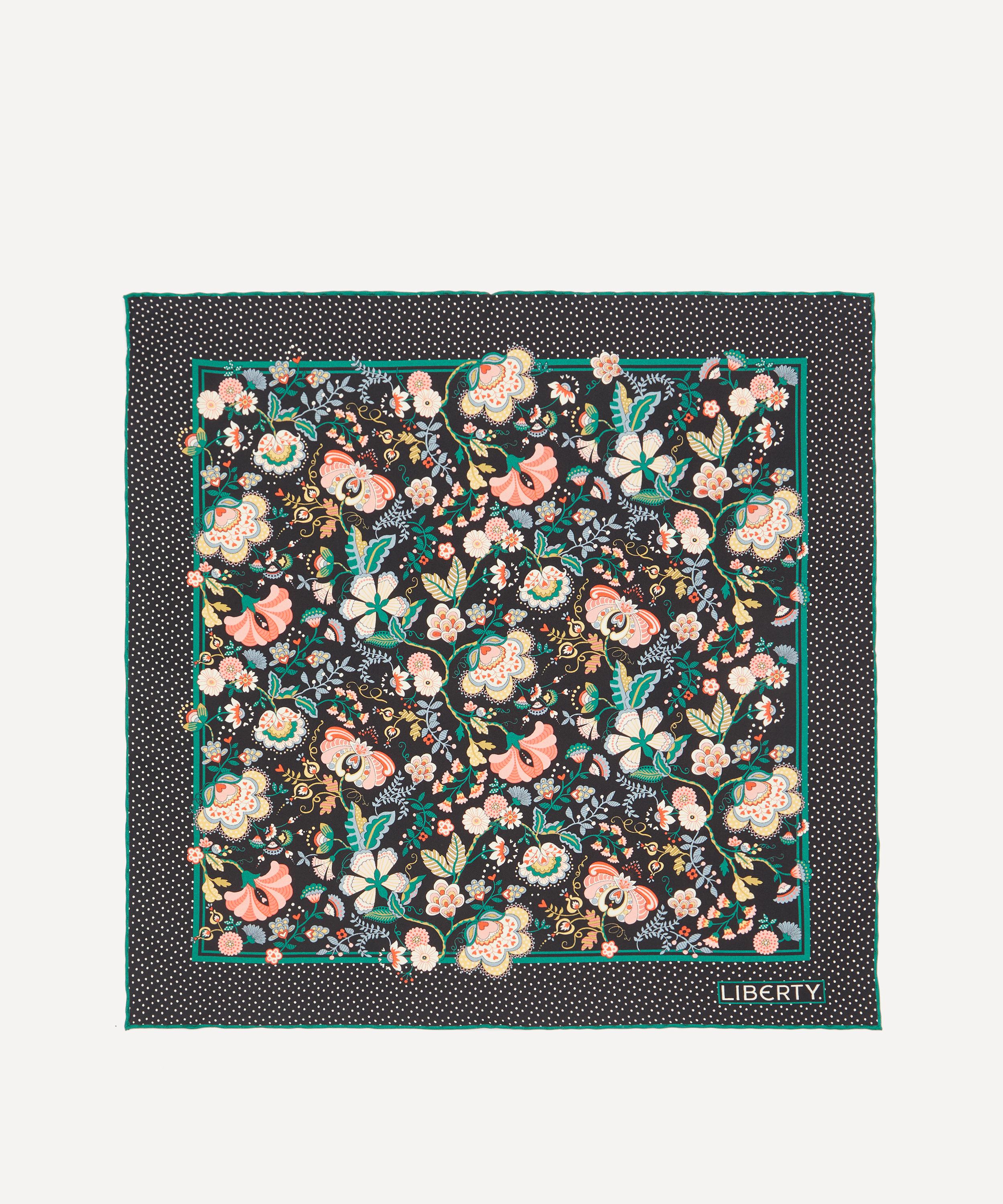 Liberty Mens Mabelle Hall Silk Pocket Square In Multi