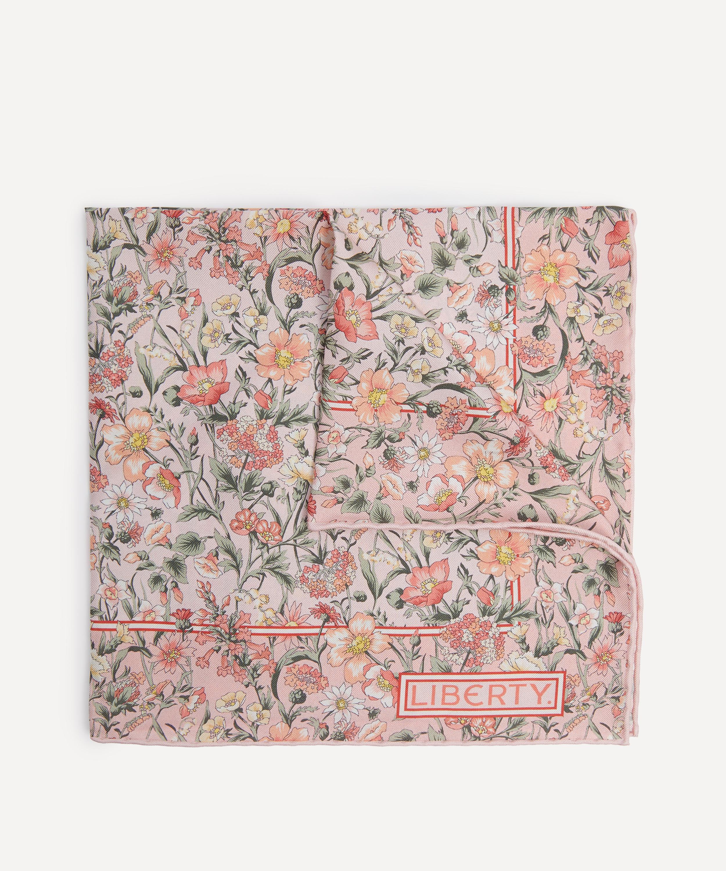 Liberty Mens Rachel Meadow Silk Pocket Square In Multi