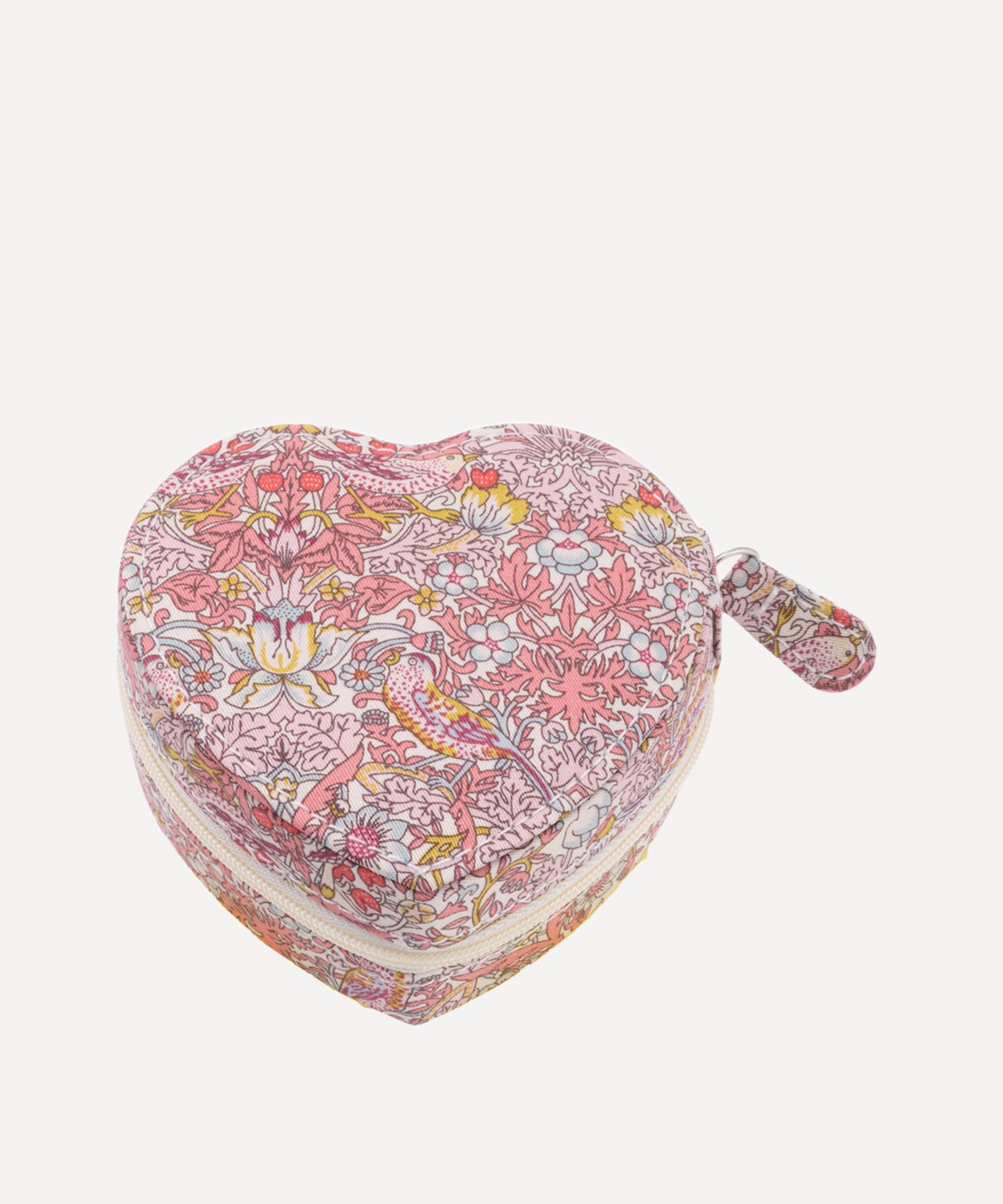 Bon Dep Strawberry Thief Tana Lawn Cotton Heart Jewellery Box In Multi