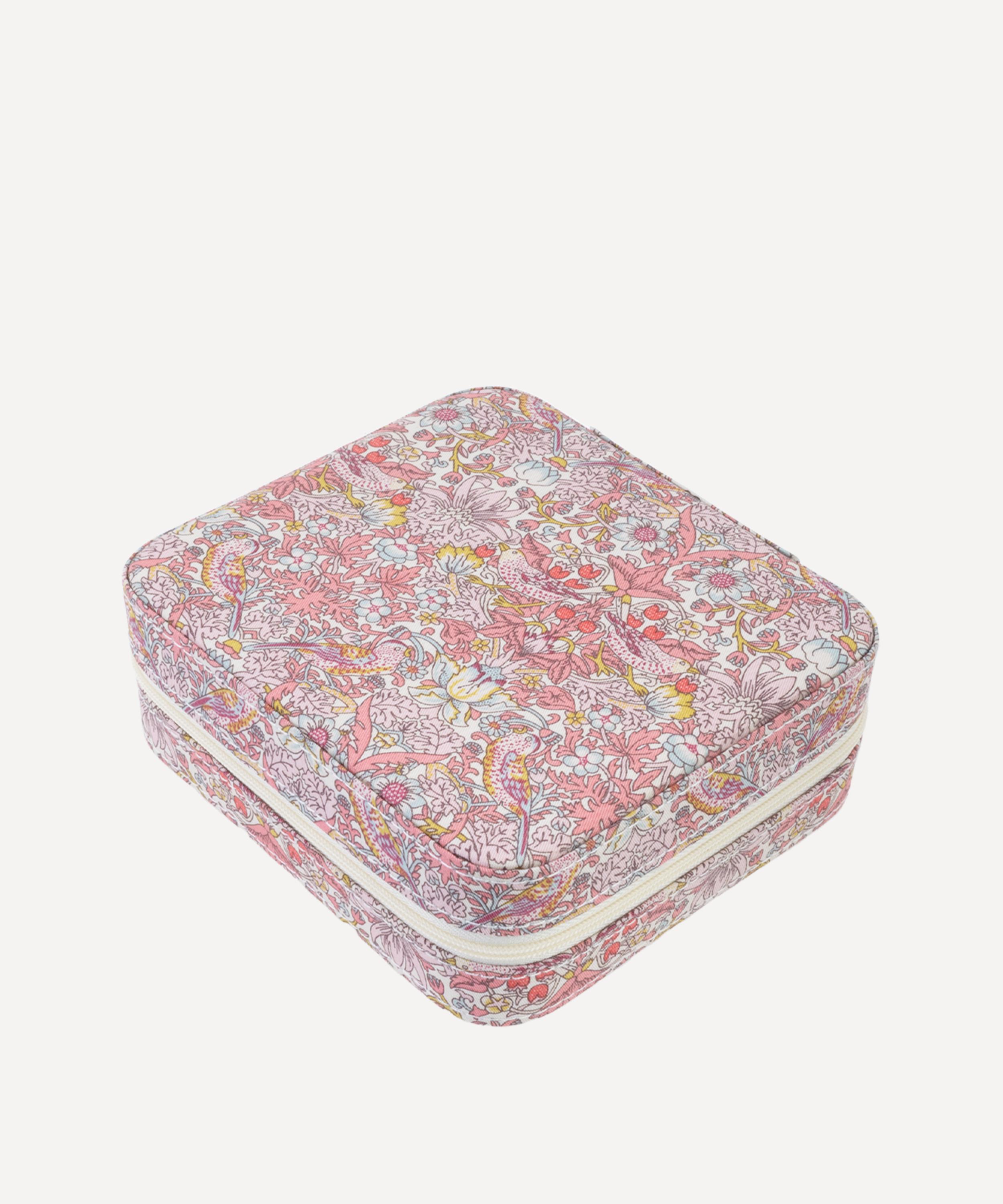 Bon Dep Strawberry Thief Tana Lawn Cotton Octagon Jewellery Box In Multi