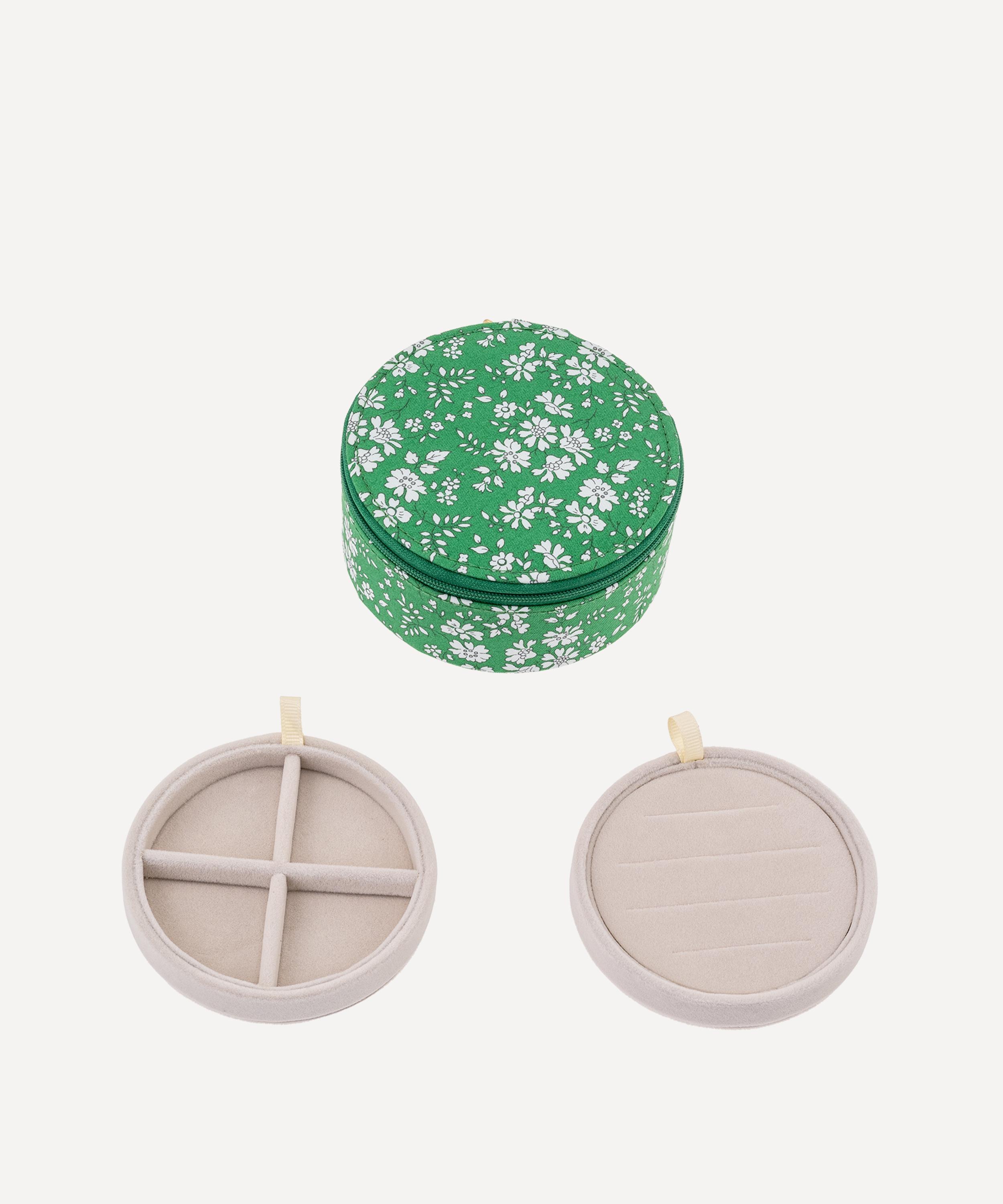 Bon Dep Capel Tana Lawn Cotton Round Jewellery Box In Multi