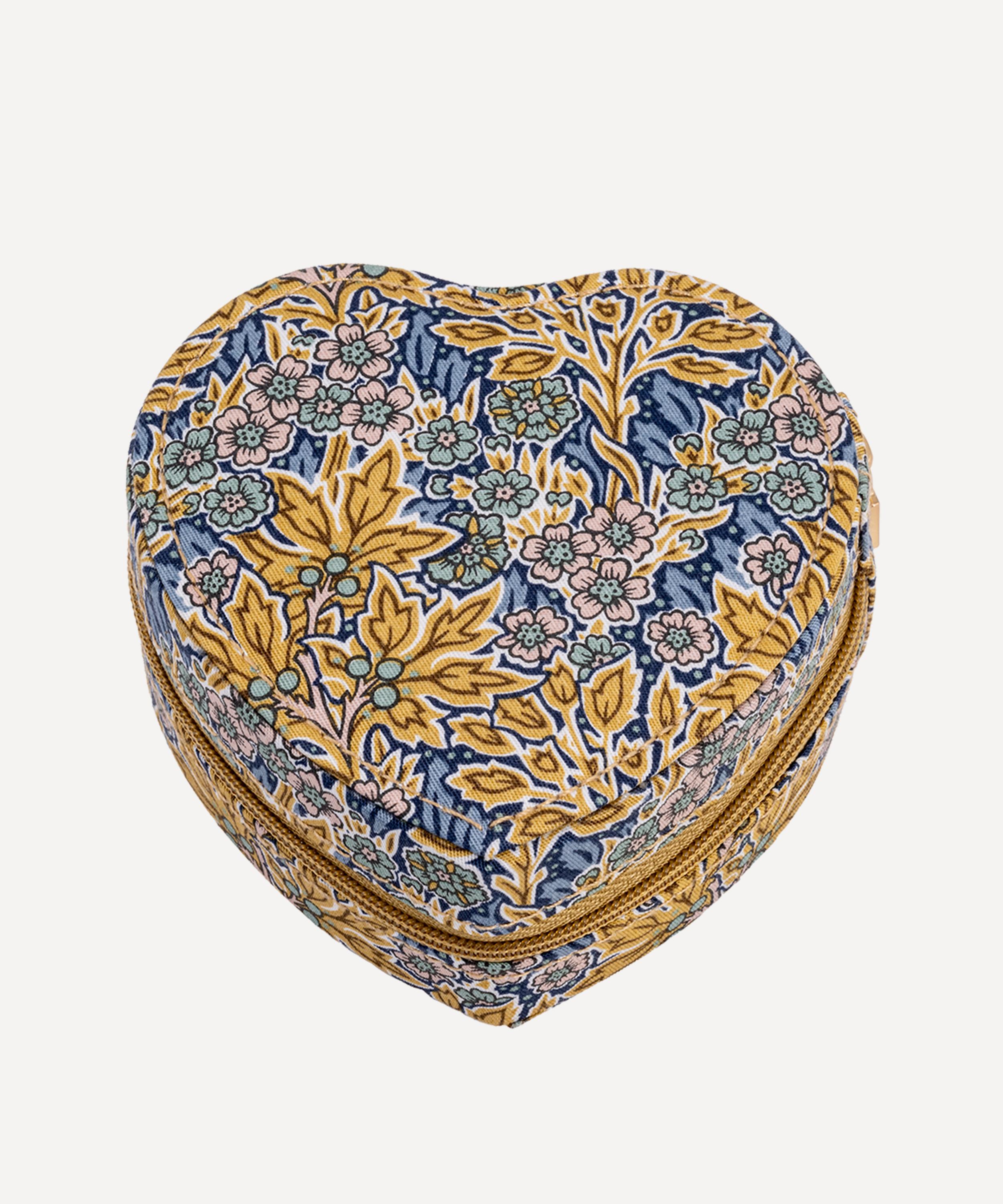 Bon Dep Aubrey Forest Tana Lawn Cotton Heart Jewellery Box In Multi